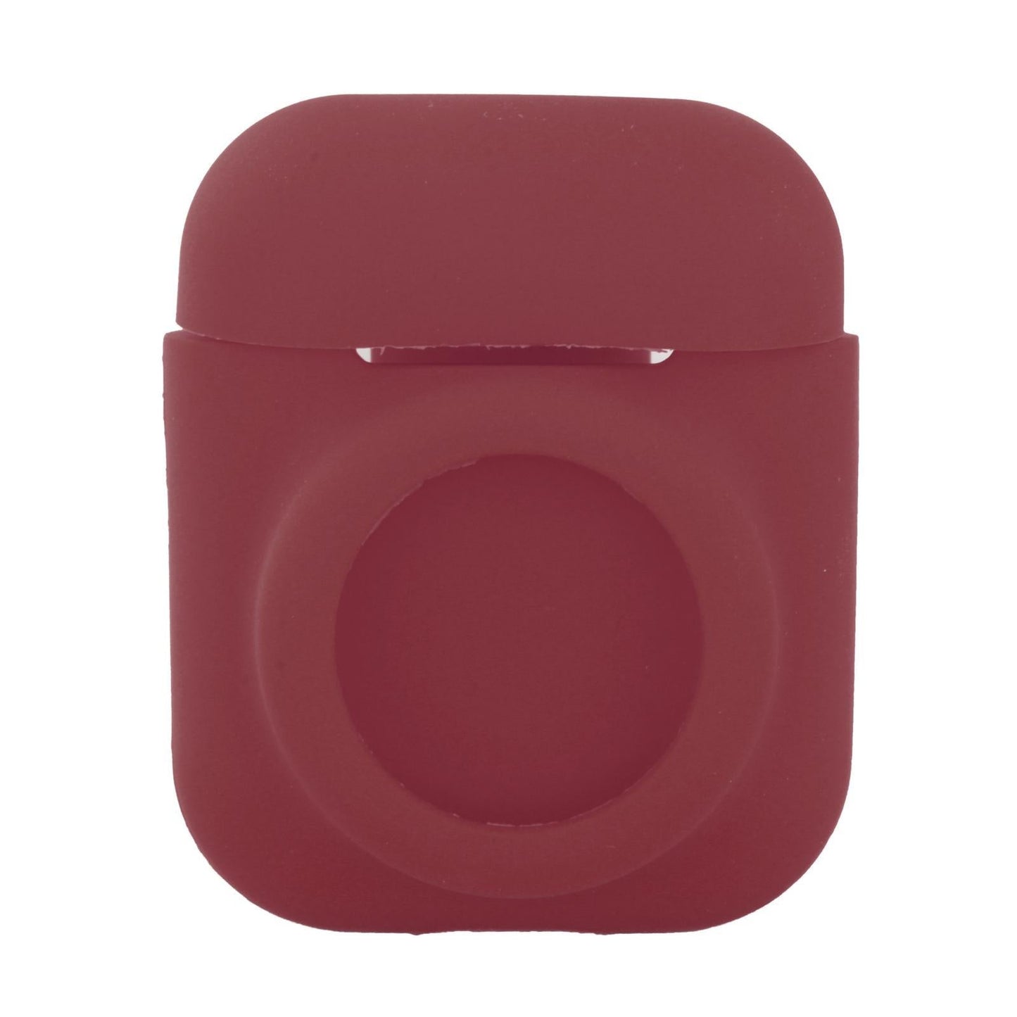 Silicone Case with Key Chain Hang Wallet Tablet Key Anti-Scratch for Airtag, Wine Red