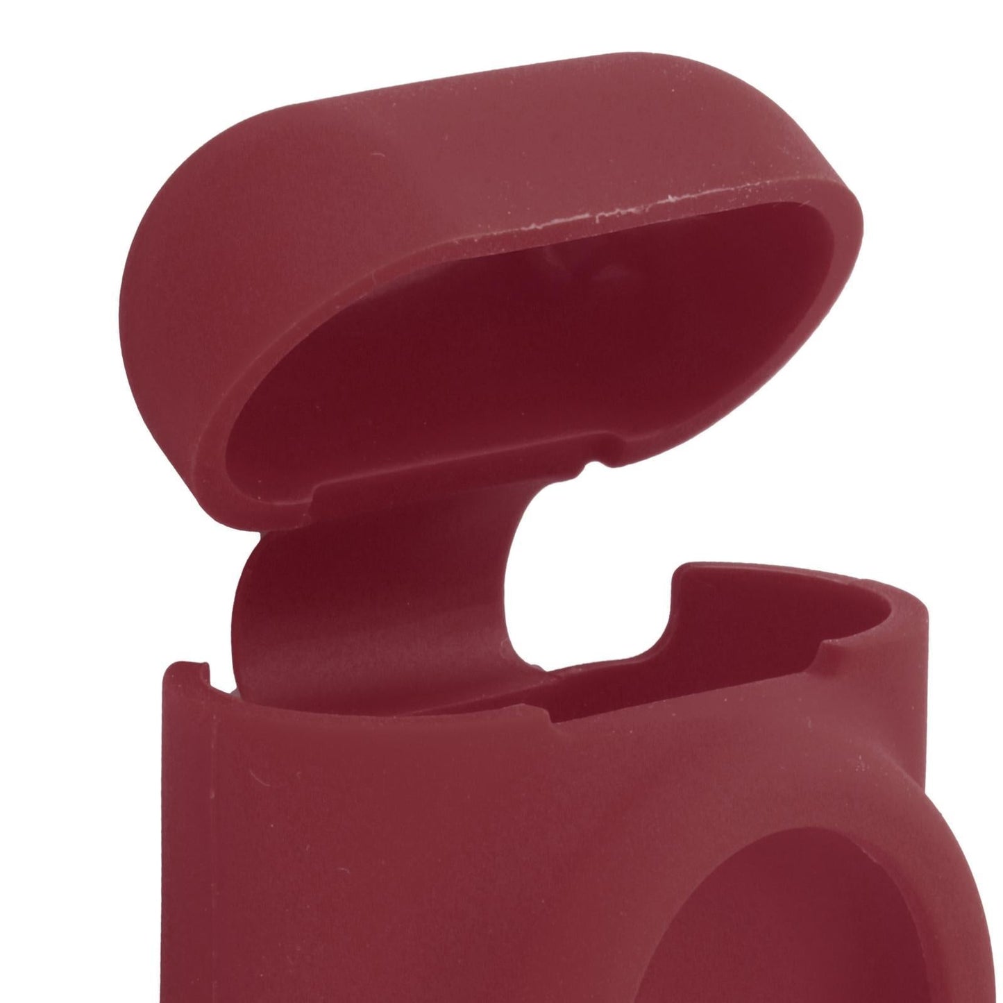 Silicone Case with Key Chain Hang Wallet Tablet Key Anti-Scratch for Airtag, Wine Red