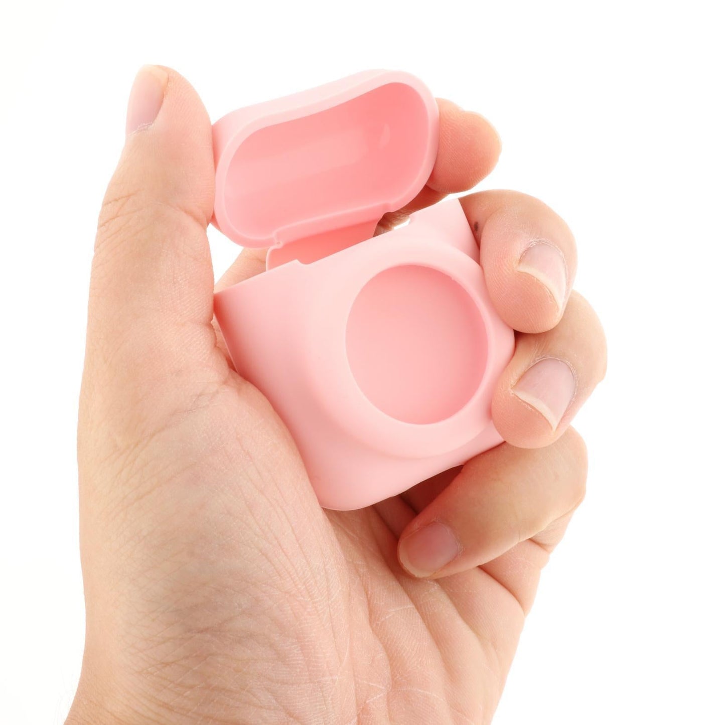 Silicone Case with Key Chain Hang Wallet Tablet Key Anti-Scratch for Airtag, Pink