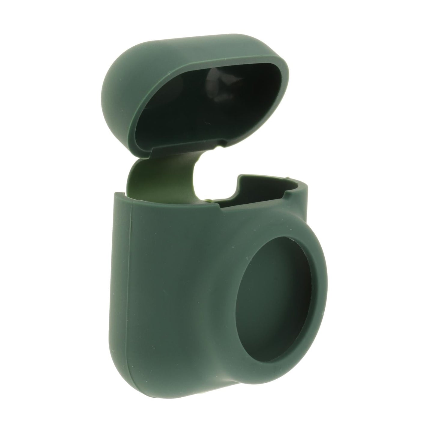 Silicone Case with Key Chain Hang Wallet Tablet Key Anti-Scratch for Airtag, Black green