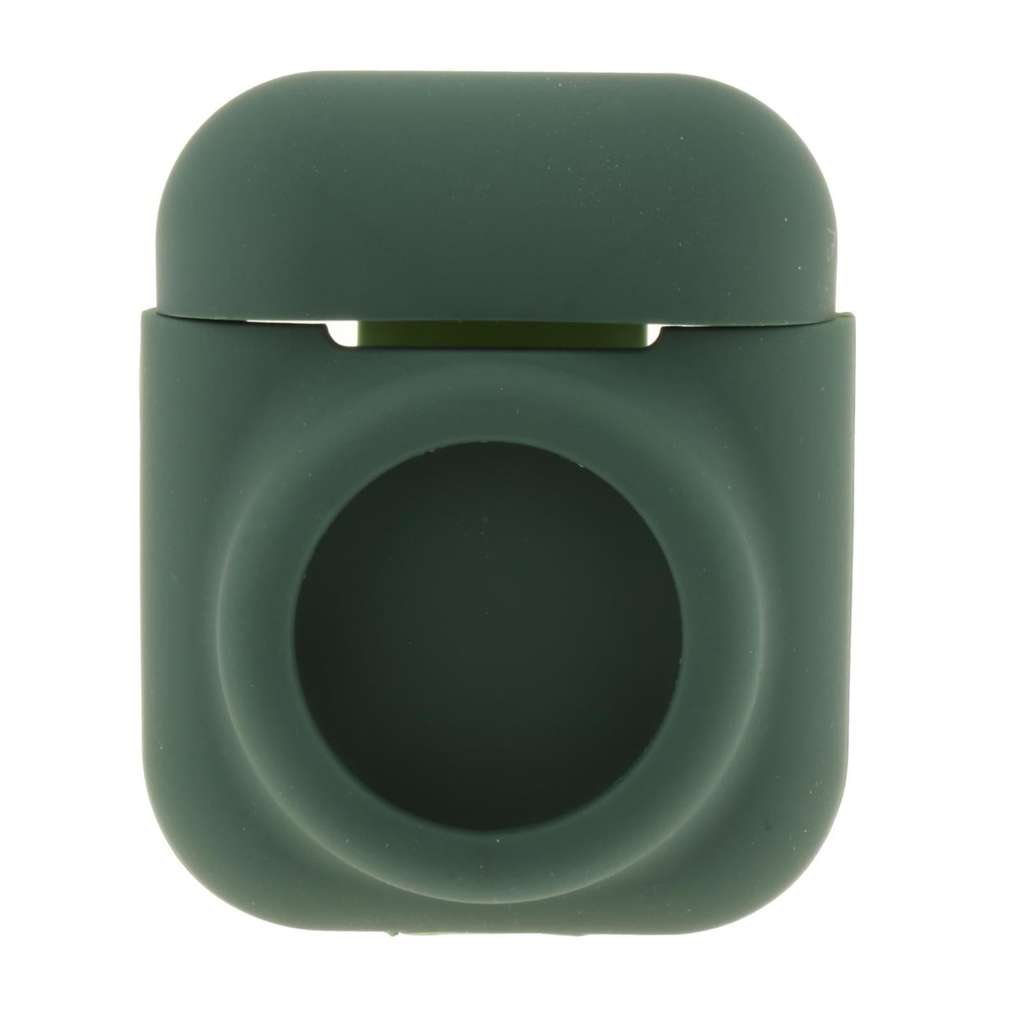 Silicone Case with Key Chain Hang Wallet Tablet Key Anti-Scratch for Airtag, Black green