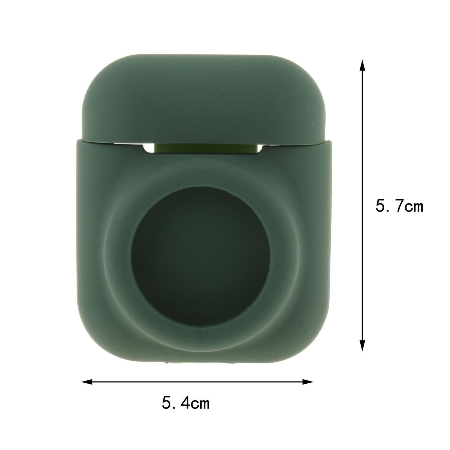 Silicone Case with Key Chain Hang Wallet Tablet Key Anti-Scratch for Airtag, Black green