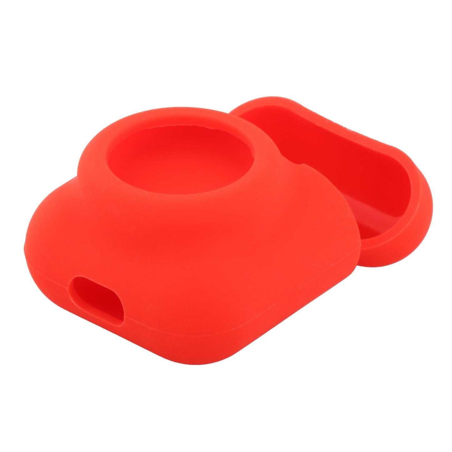 Silicone Case with Key Chain Hang Wallet Tablet Key Anti-Scratch for Airtag, Red