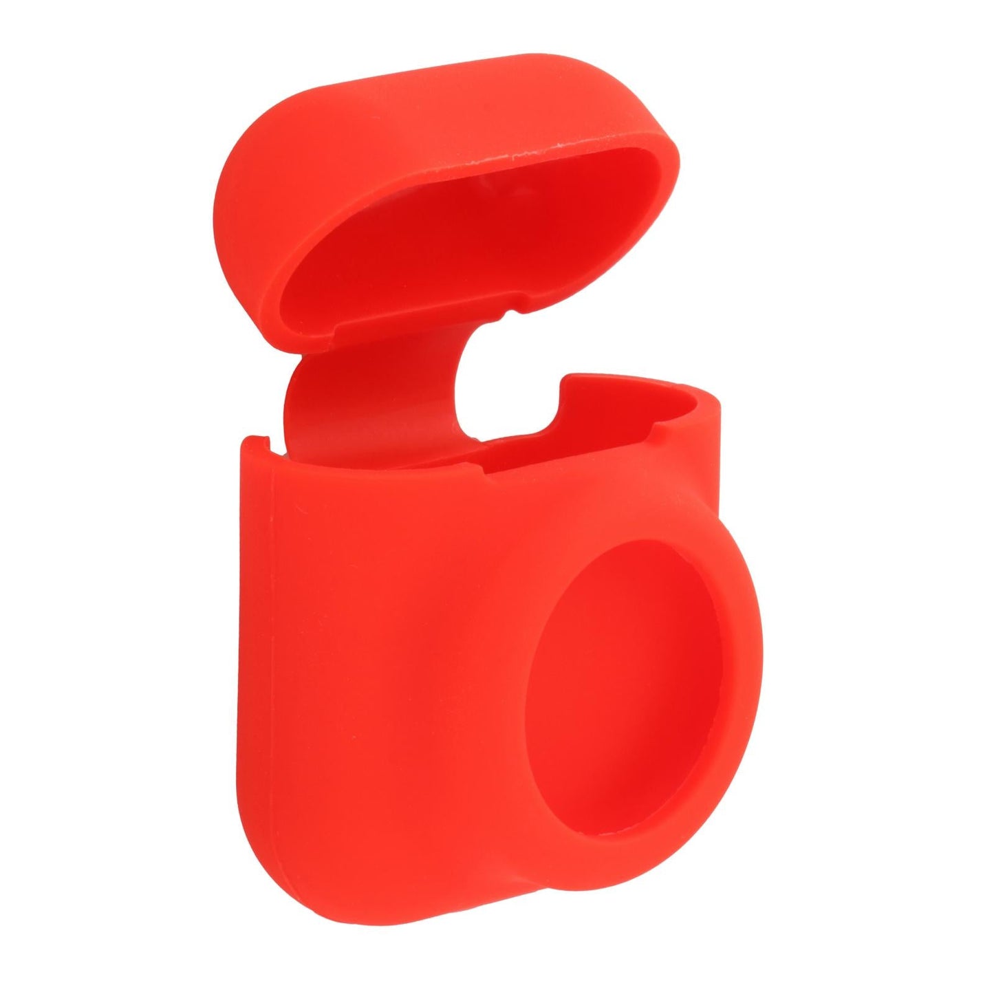 Silicone Case with Key Chain Hang Wallet Tablet Key Anti-Scratch for Airtag, Red