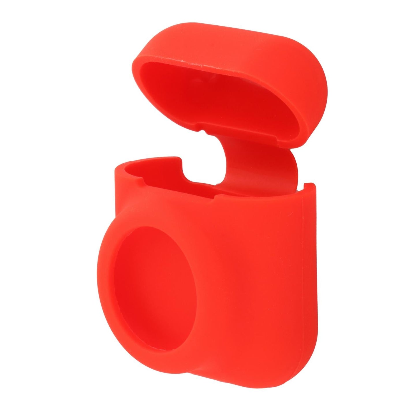 Silicone Case with Key Chain Hang Wallet Tablet Key Anti-Scratch for Airtag, Red