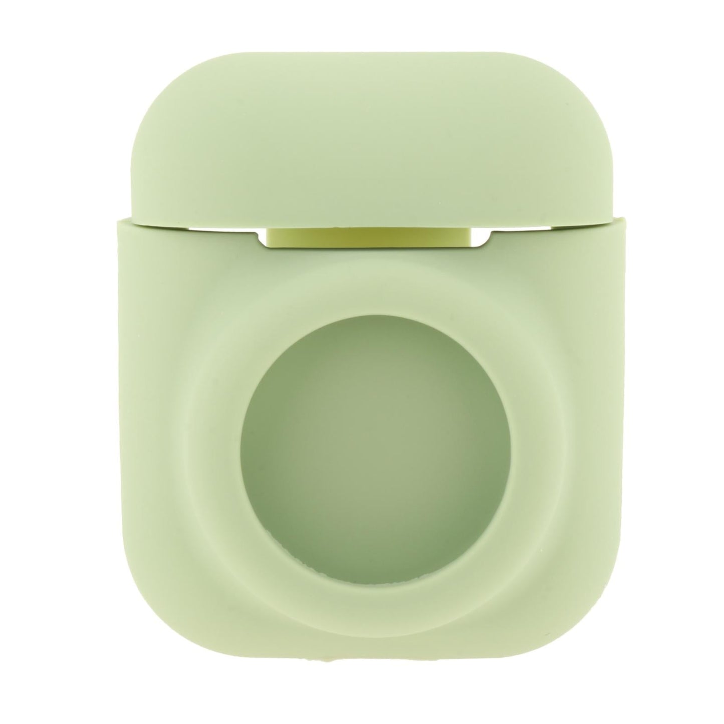 Silicone Case with Key Chain Hang Wallet Tablet Key Anti-Scratch for Airtag, Avocado Green