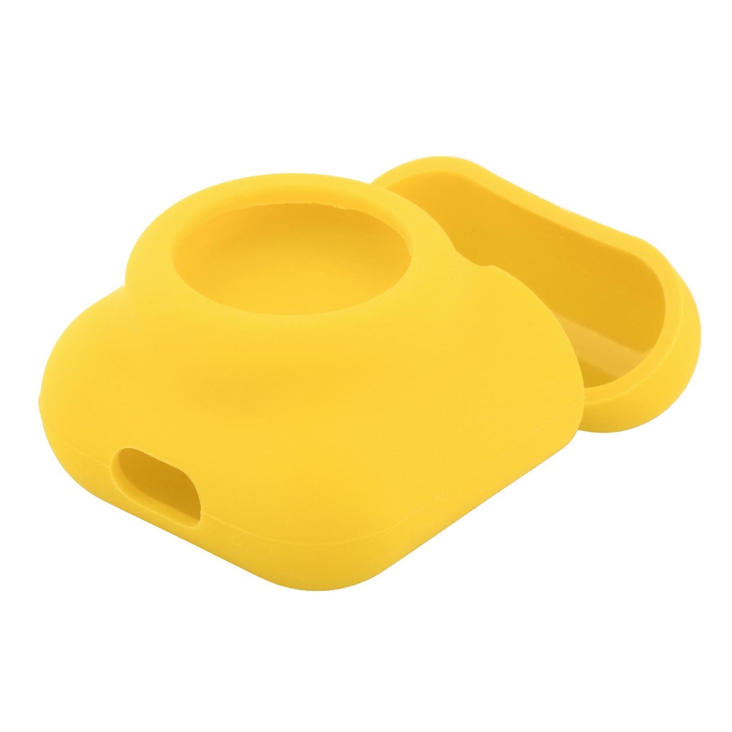 Silicone Case with Key Chain Hang Wallet Tablet Key Anti-Scratch for Airtag, Yellow