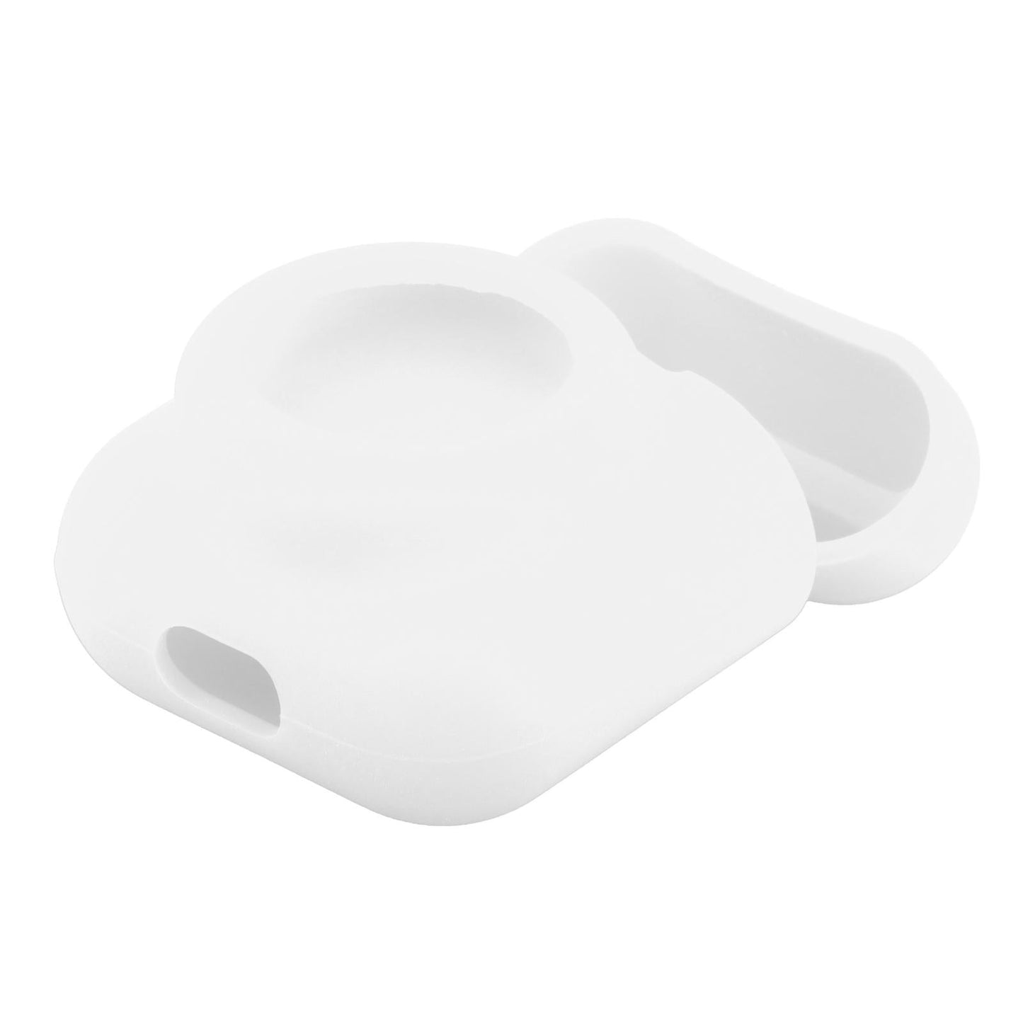 Silicone Case with Key Chain Hang Wallet Tablet Key Anti-Scratch for Airtag, White