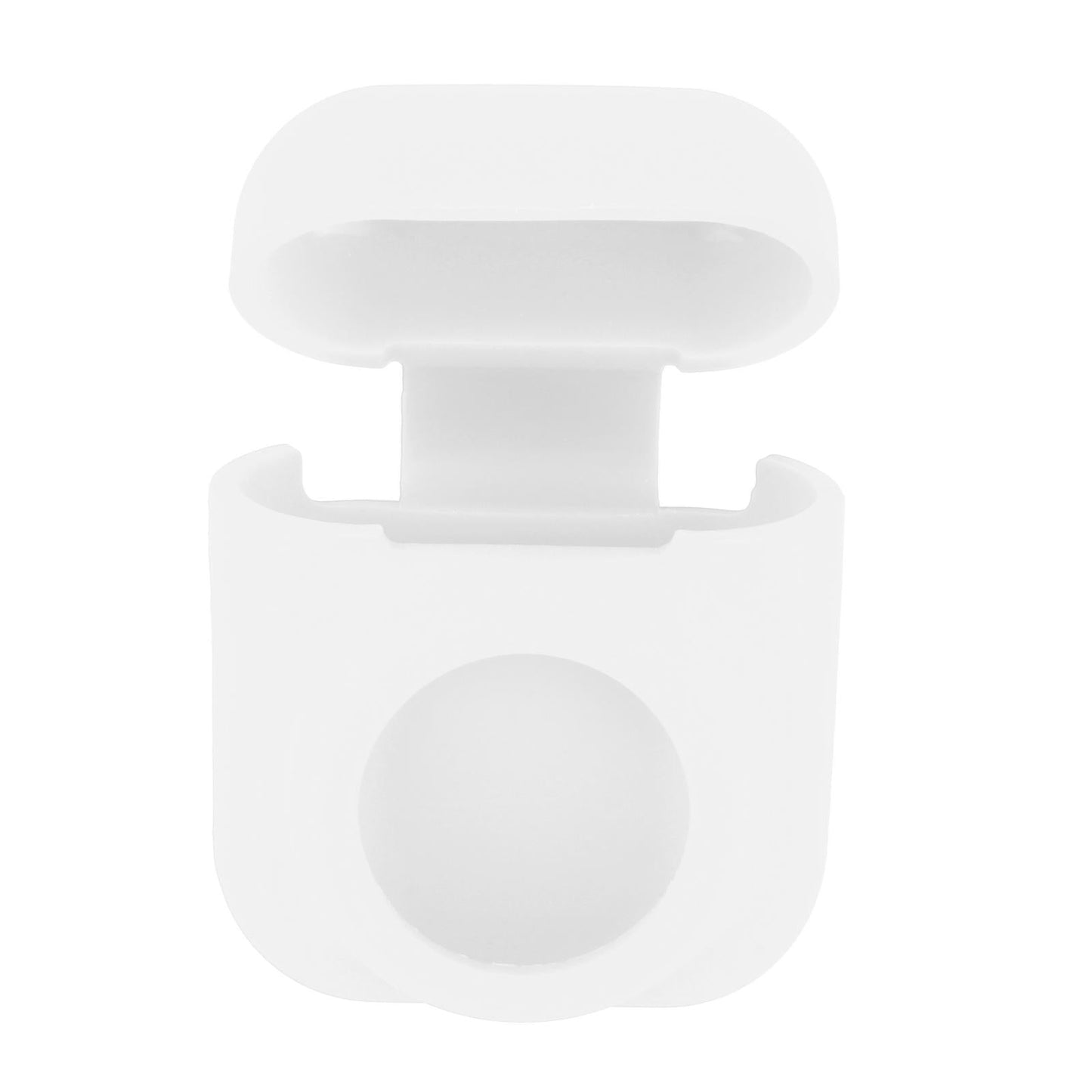 Silicone Case with Key Chain Hang Wallet Tablet Key Anti-Scratch for Airtag, White