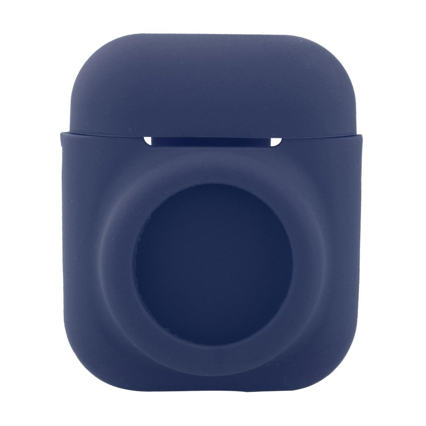 Silicone Case with Key Chain Hang Wallet Tablet Key Anti-Scratch for Airtag, Deep Blue