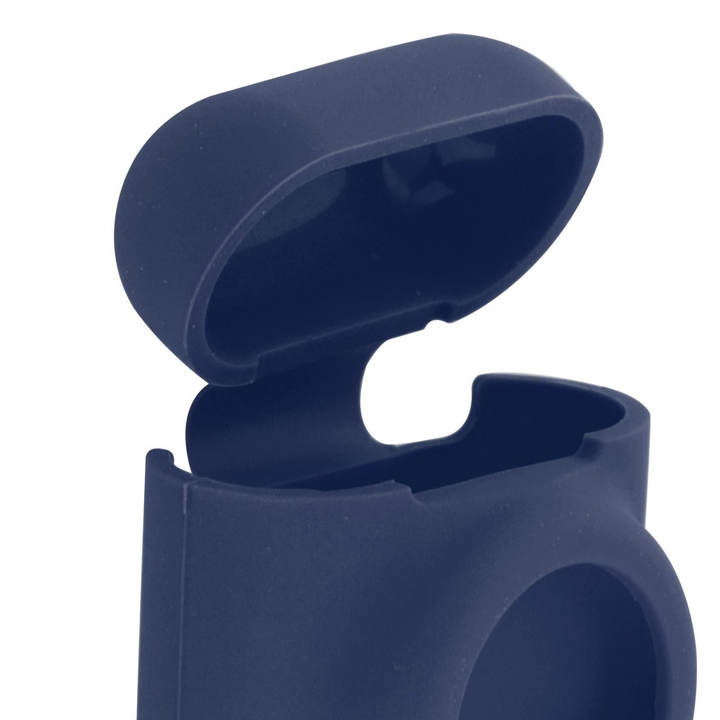 Silicone Case with Key Chain Hang Wallet Tablet Key Anti-Scratch for Airtag, Deep Blue