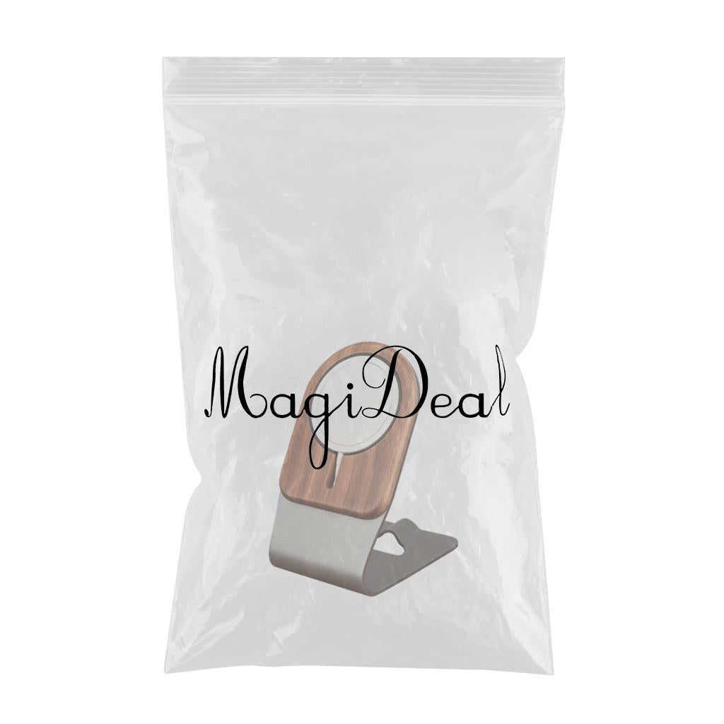 Phone Stand Portable Aluminum for MagSafe Charger MagSafe IS Not Included Gray Peach wood