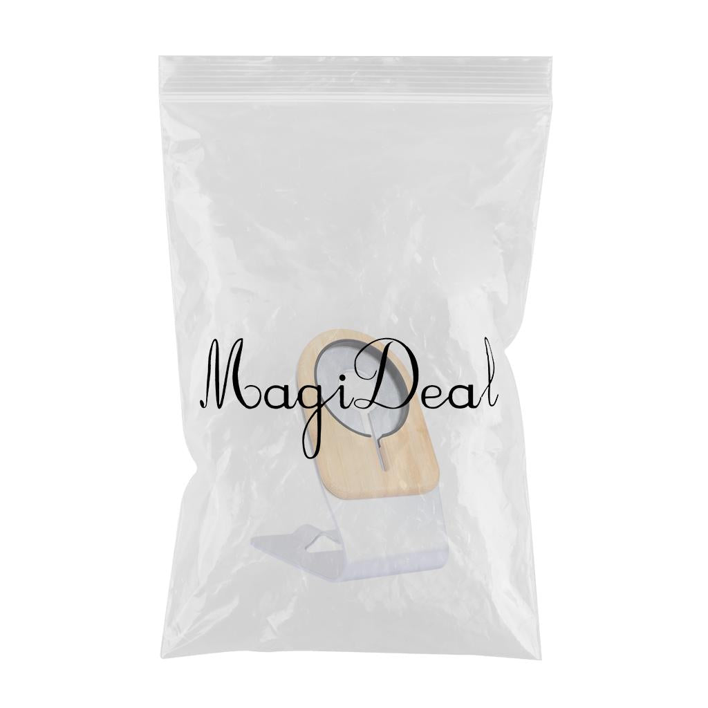 Phone Stand Portable Aluminum for MagSafe Charger MagSafe IS Not Included Silver Bamboo wood