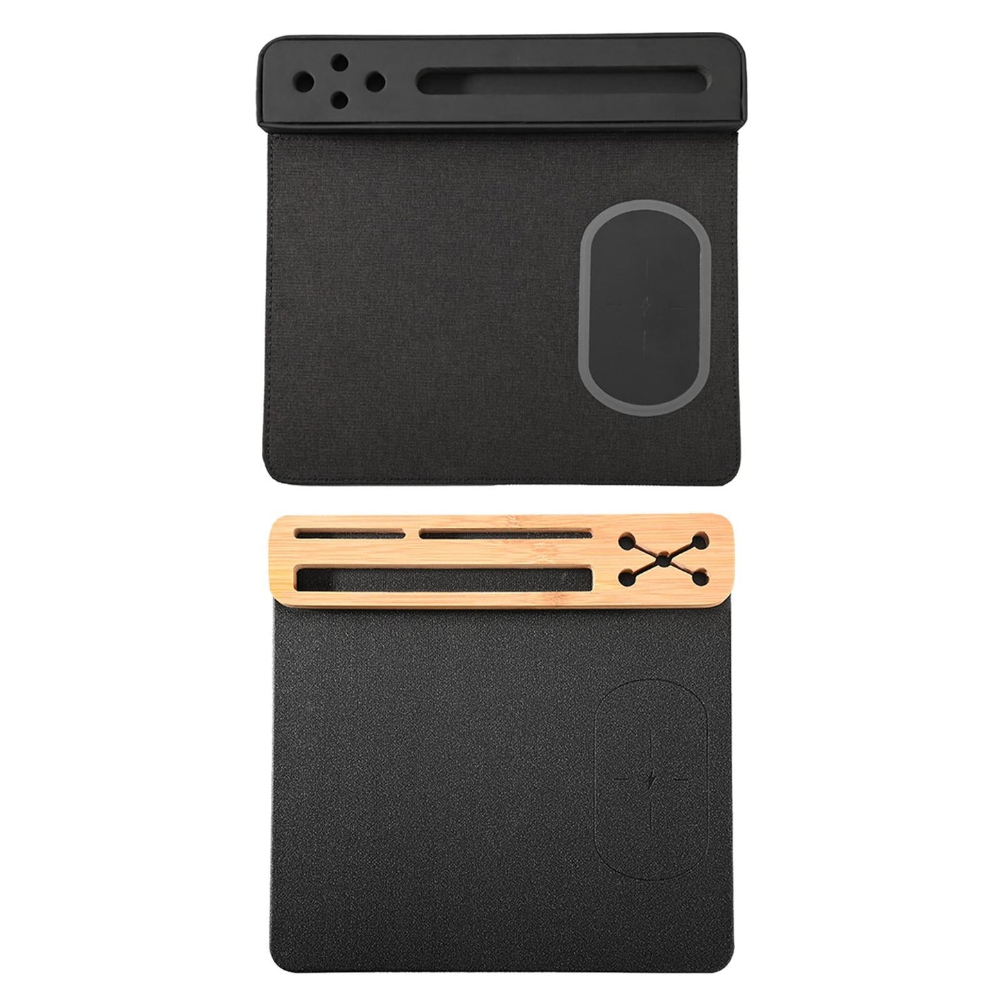 Wireless Charging Mousepad Creative Computer Mat for Phones Gaming PC Laptop 270x250x30mm Black Slot