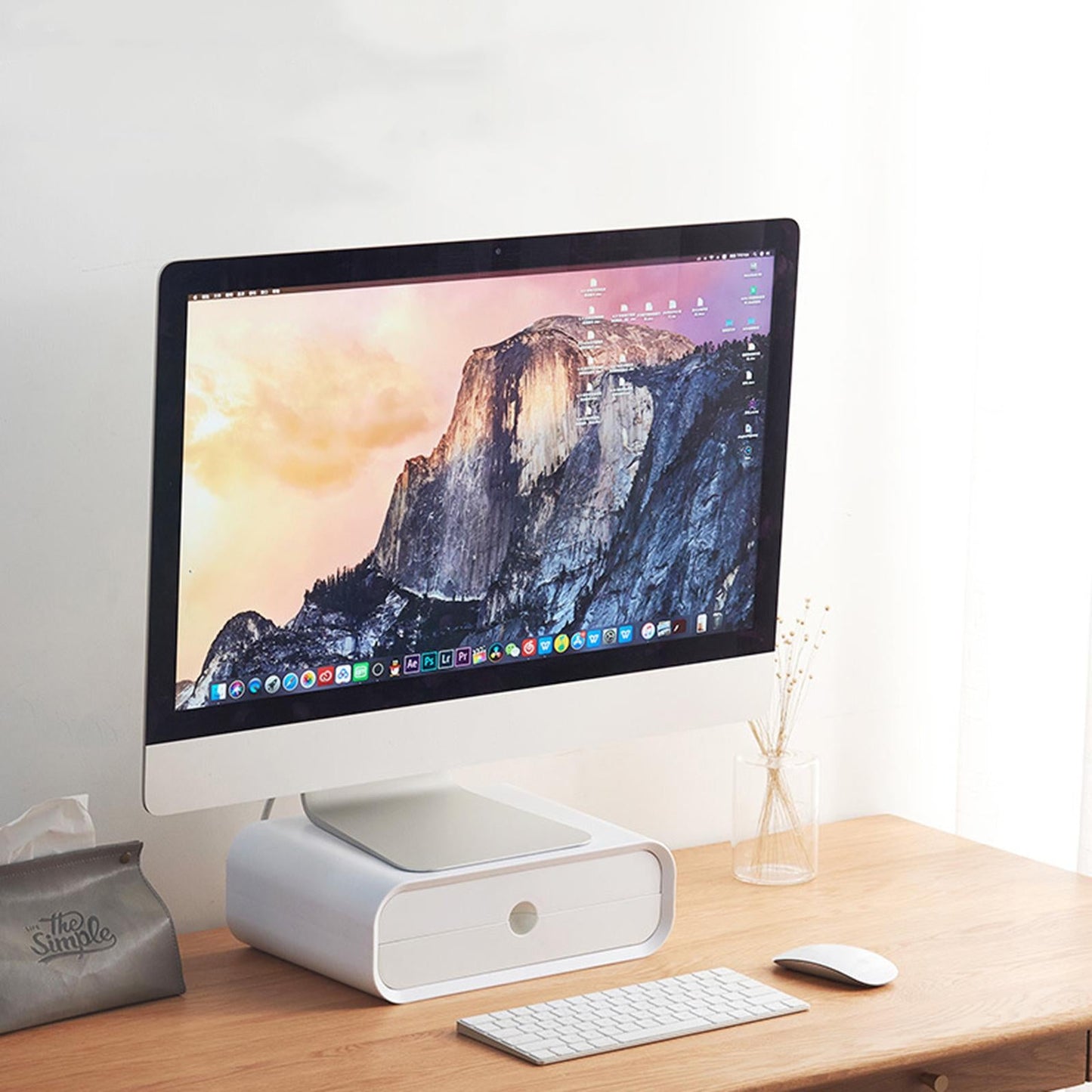 Monitor Stand Riser Monitor Riser Monitor Laptop Stand Ergonomic Tidy White