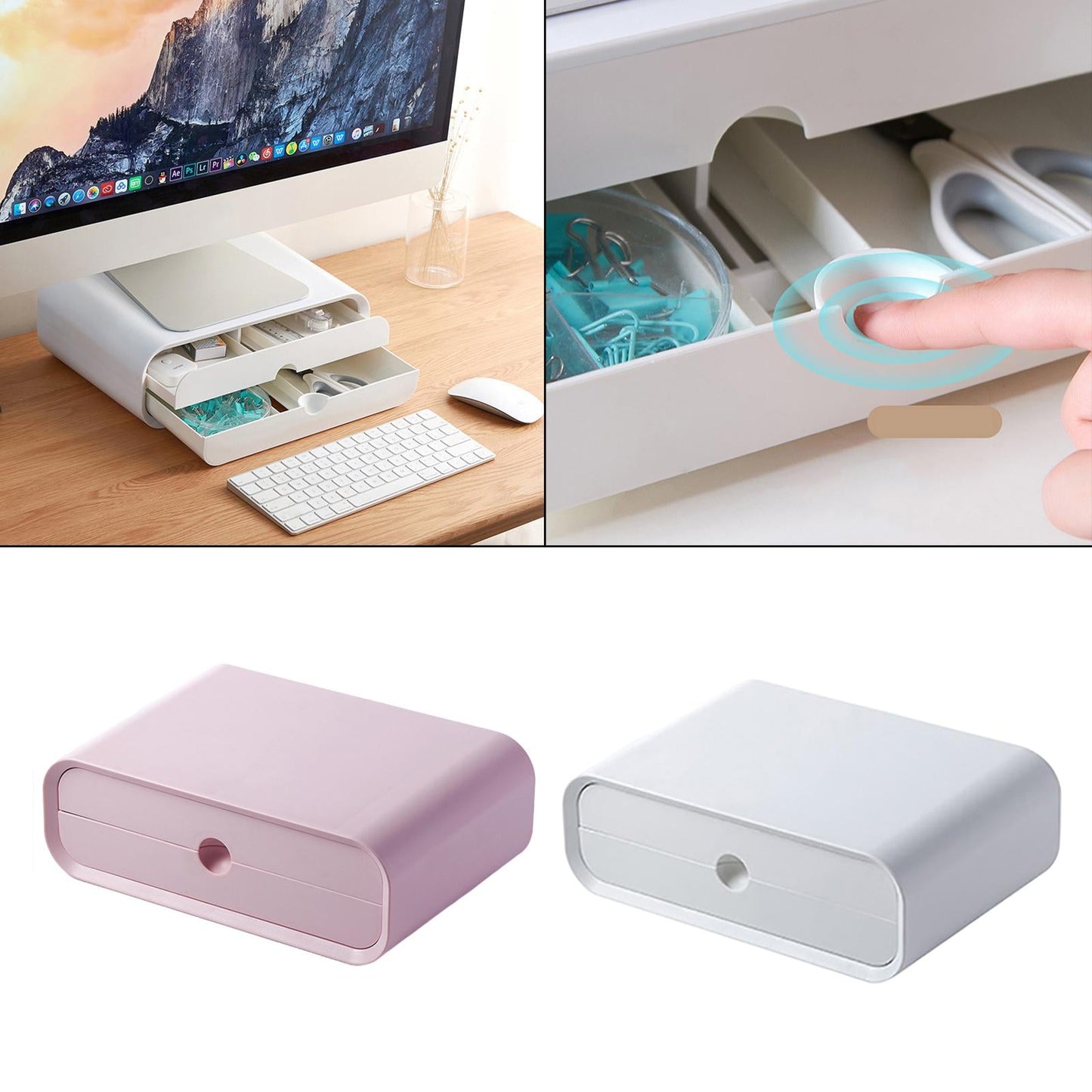 Monitor Stand Riser Monitor Riser Monitor Laptop Stand Ergonomic Tidy White