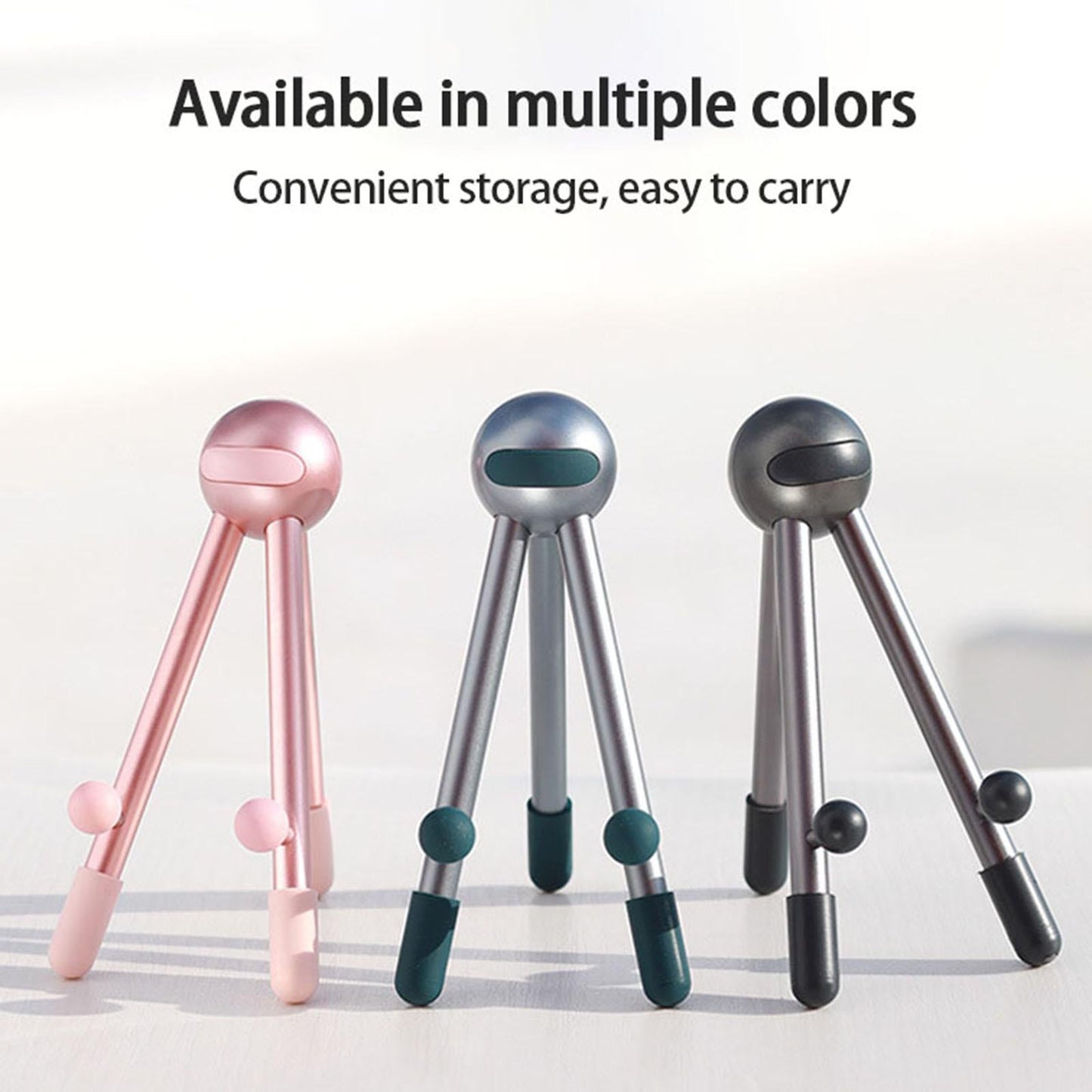 Metal Phone Tripod Adjustable Cellphone Storage Holder Bracket Emerald Green