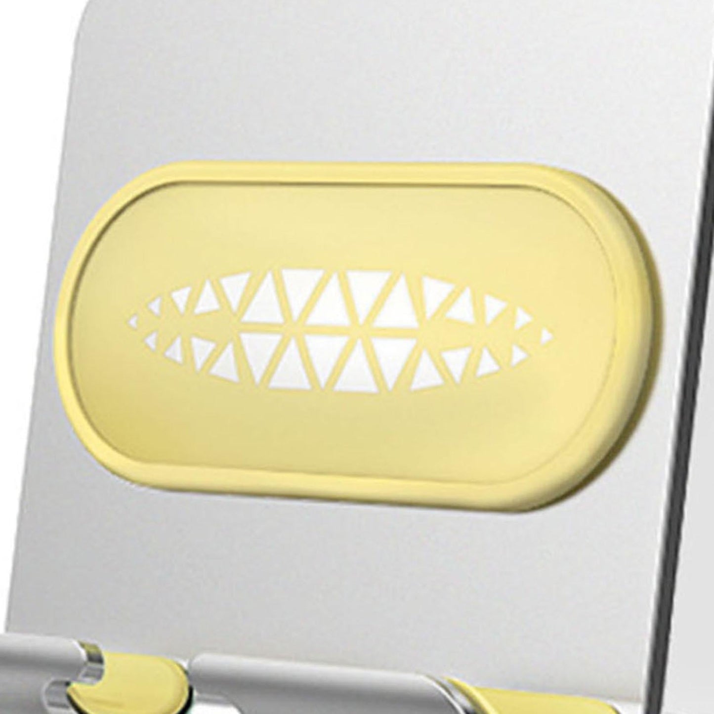 Universal Adhesive Wall Mount Phone Holder Punch-Free Bracket Silver Yellow