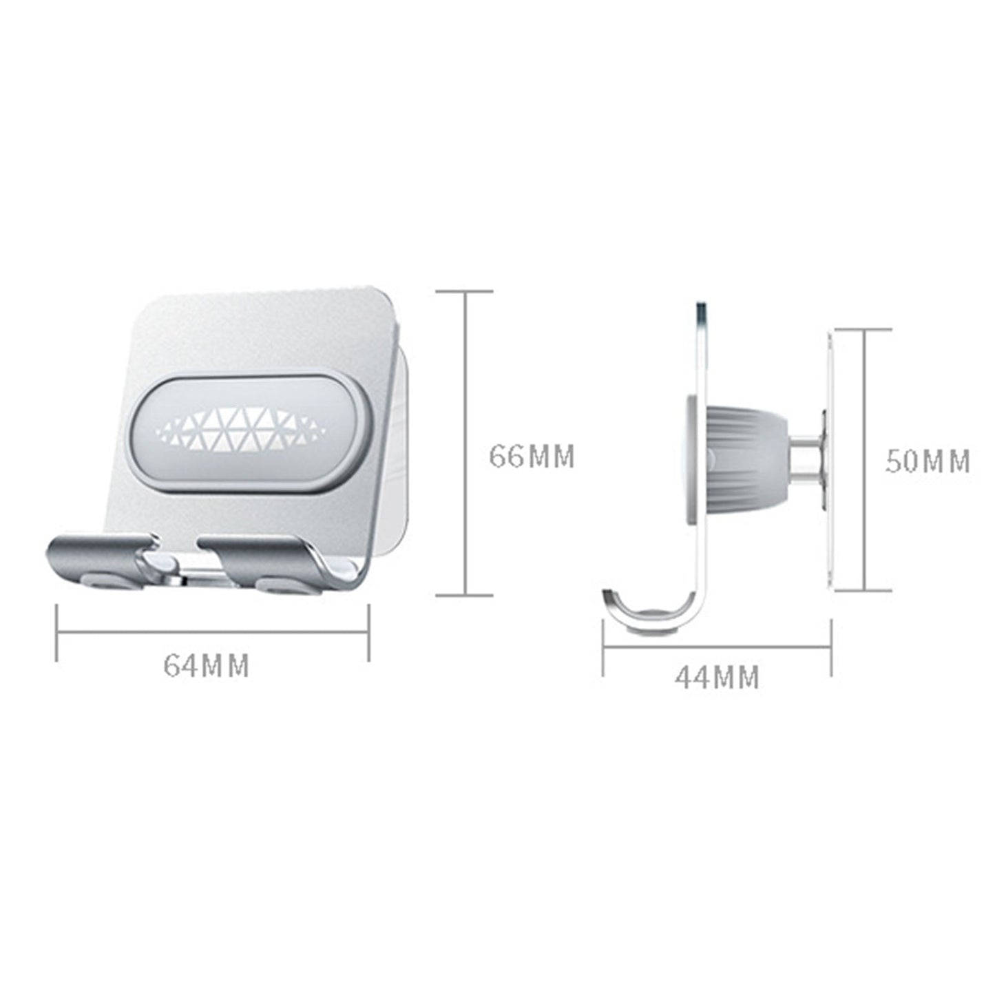 Universal Adhesive Wall Mount Phone Holder Punch-Free Bracket Silver Yellow