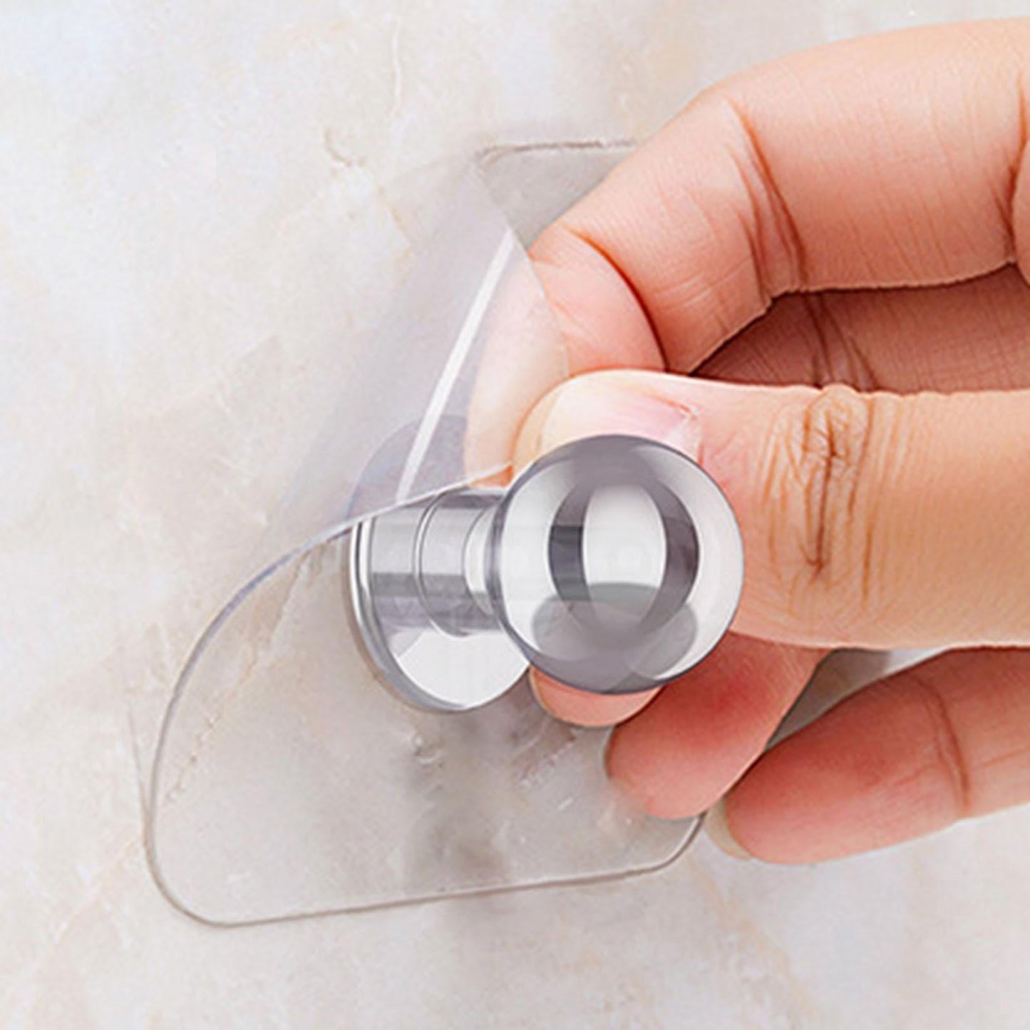 Universal Adhesive Wall Mount Phone Holder Punch-Free Bracket Silver Yellow