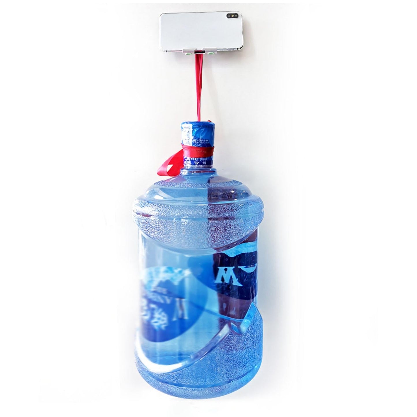 Universal Adhesive Wall Mount Phone Holder Punch-Free Bracket Silver Yellow