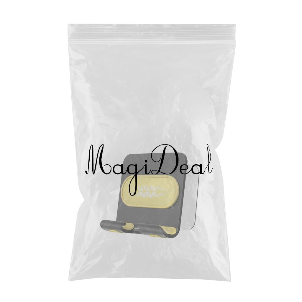Universal Adhesive Wall Mount Phone Holder Punch-Free Bracket Black Yellow