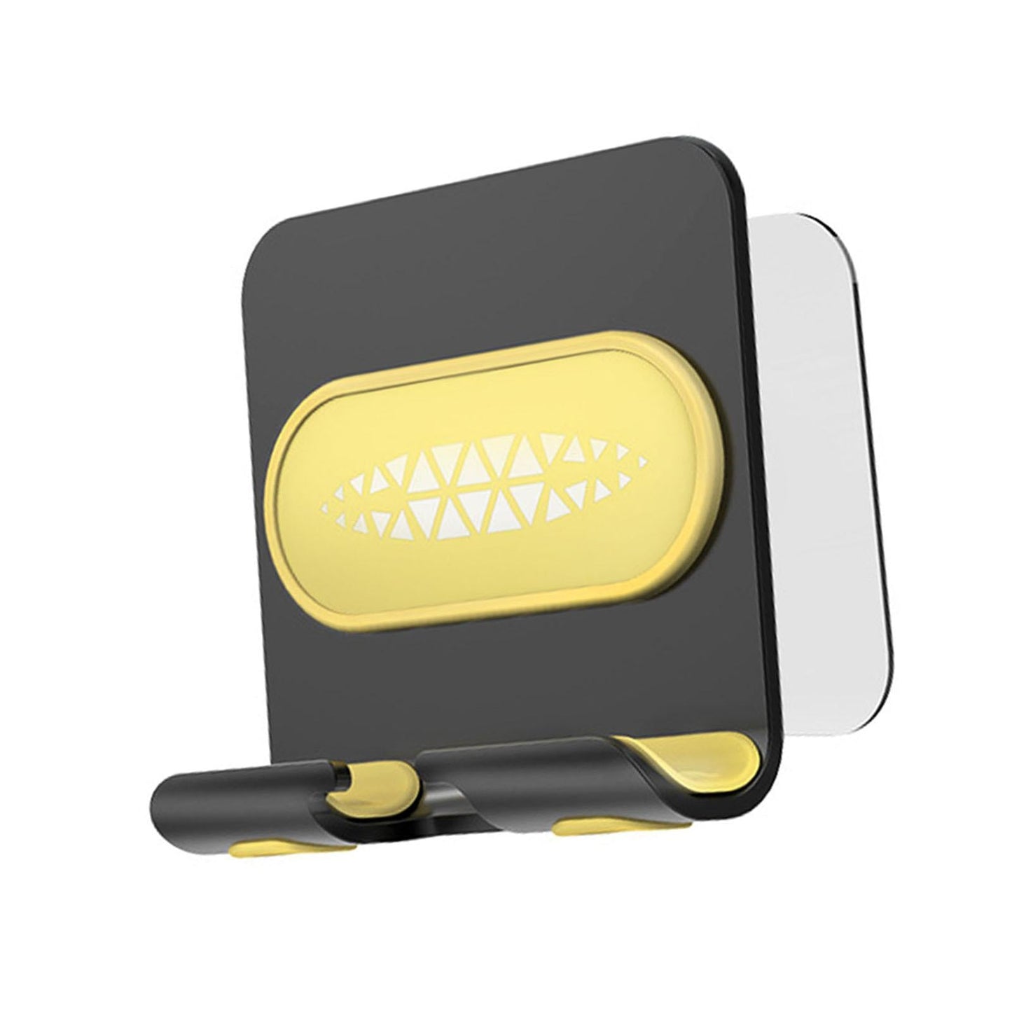 Universal Adhesive Wall Mount Phone Holder Punch-Free Bracket Black Yellow