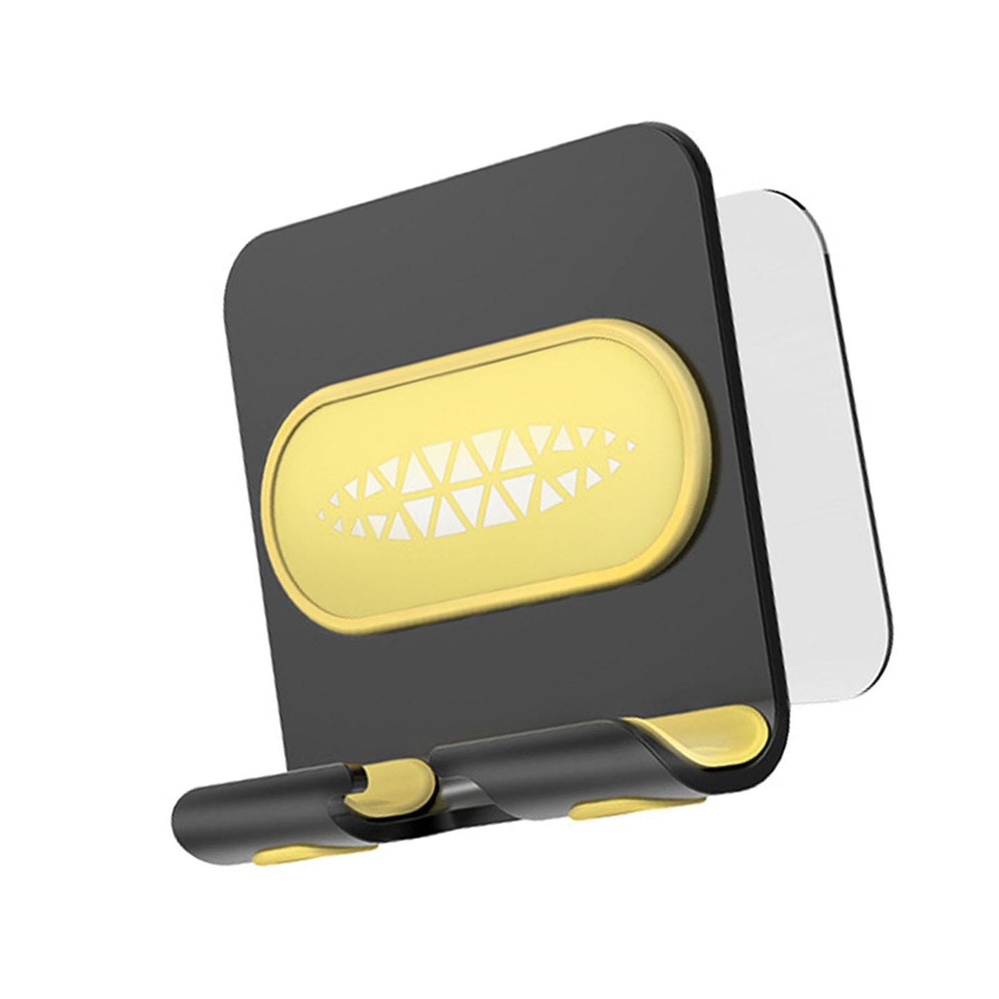 Universal Adhesive Wall Mount Phone Holder Punch-Free Bracket Black Yellow