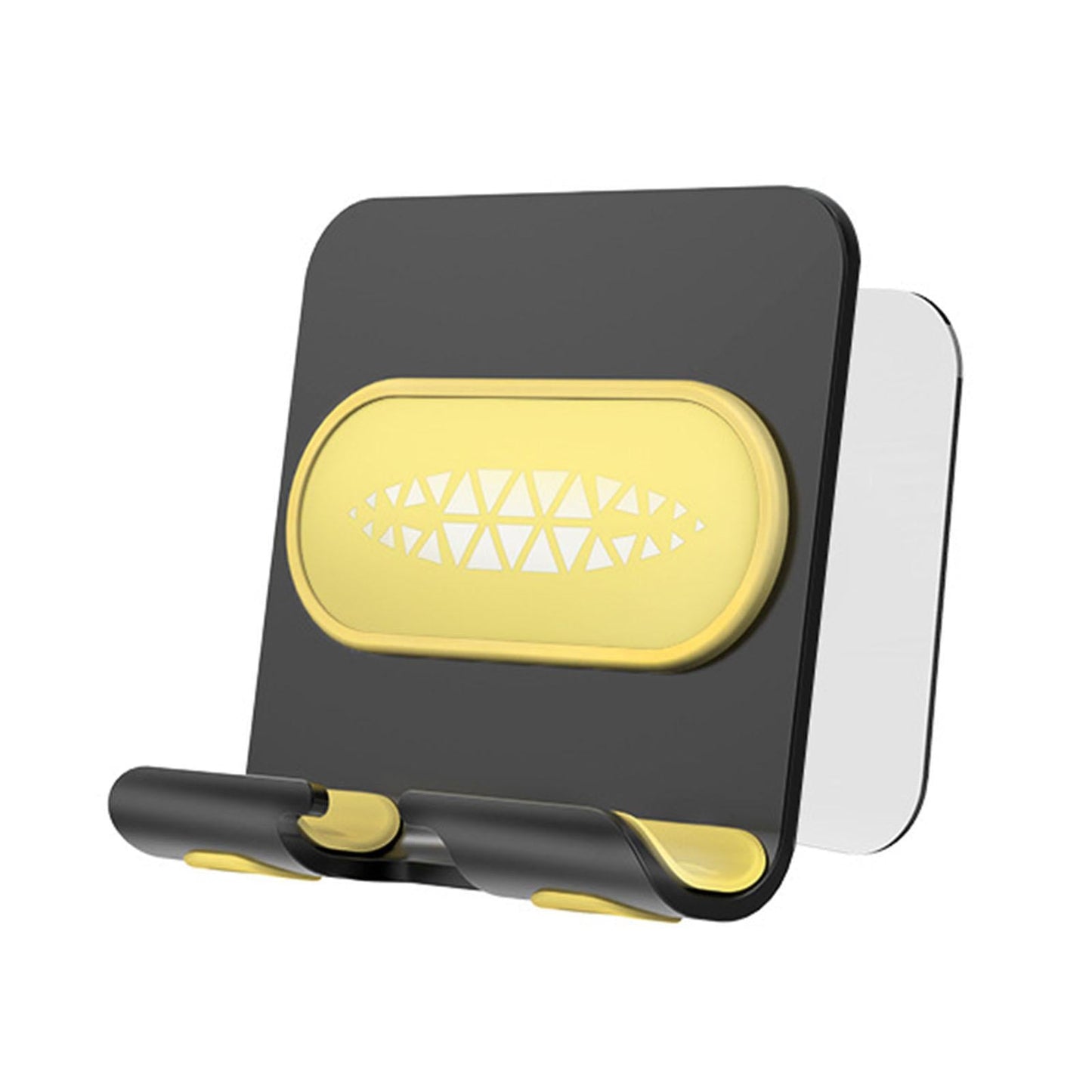 Universal Adhesive Wall Mount Phone Holder Punch-Free Bracket Black Yellow