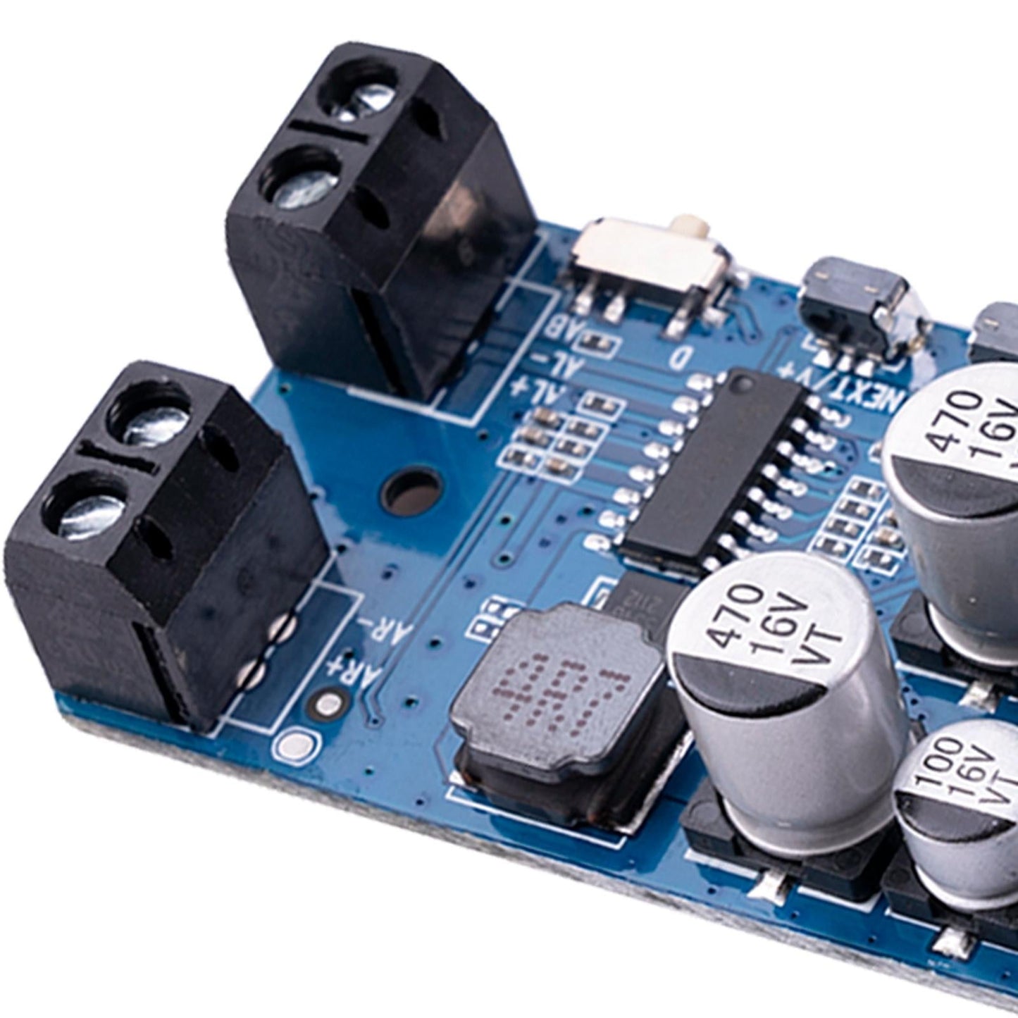 Bluetooth 5.0 Amplifier Board Mini 2x5W Easy Installation Stereo for Home Blue