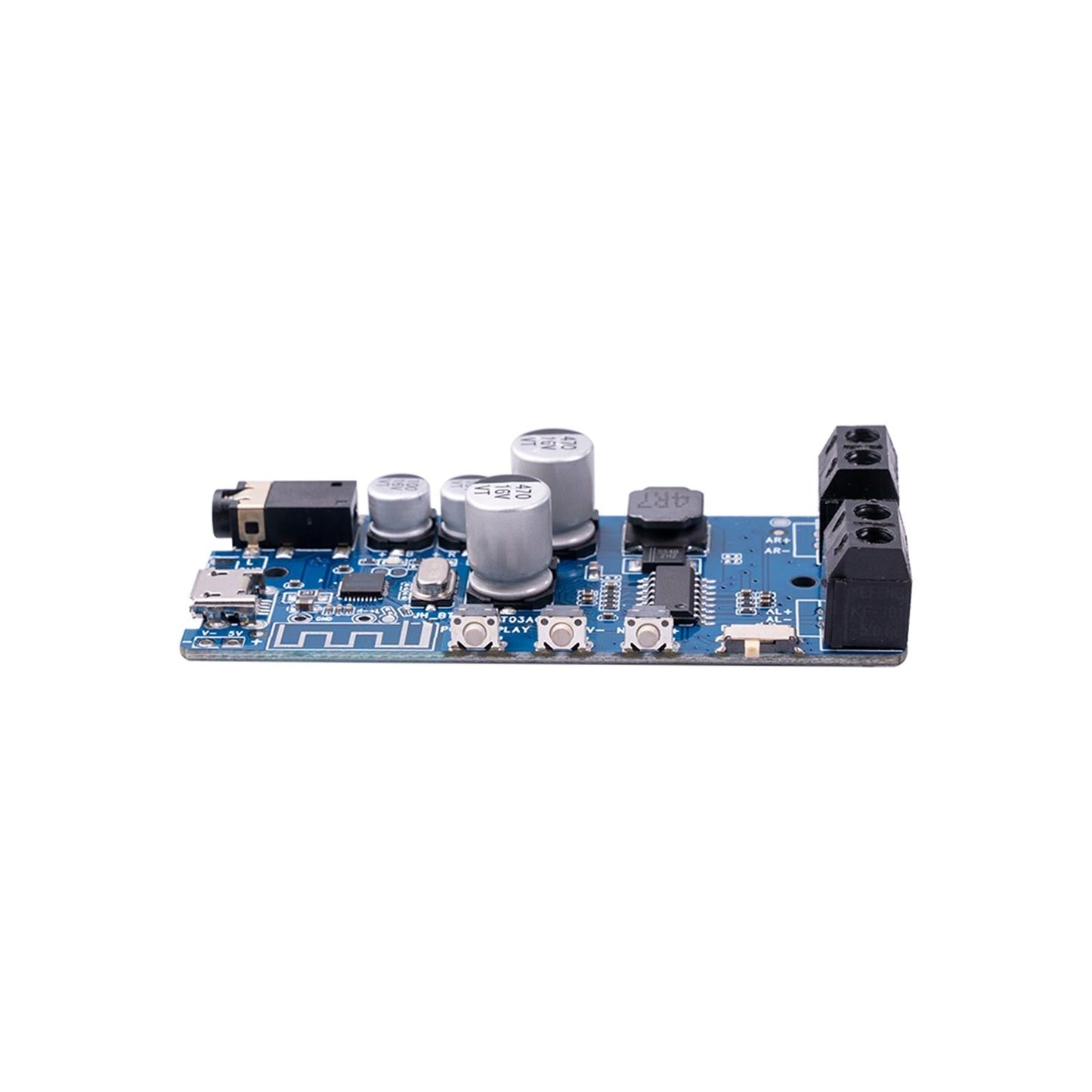 Bluetooth 5.0 Amplifier Board Mini 2x5W Easy Installation Stereo for Home Blue