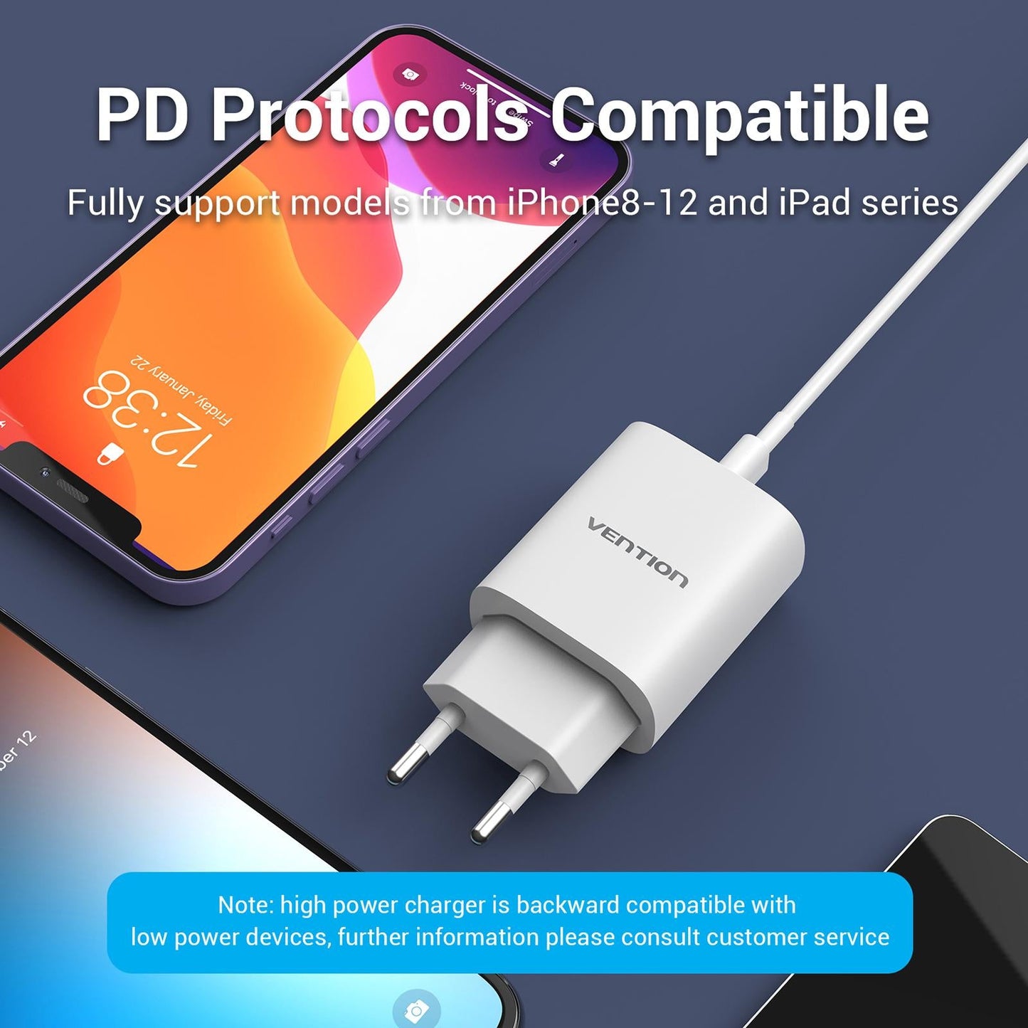 Durable Fast Charger 20W USB C Adapter Converter Replacement Equipment White