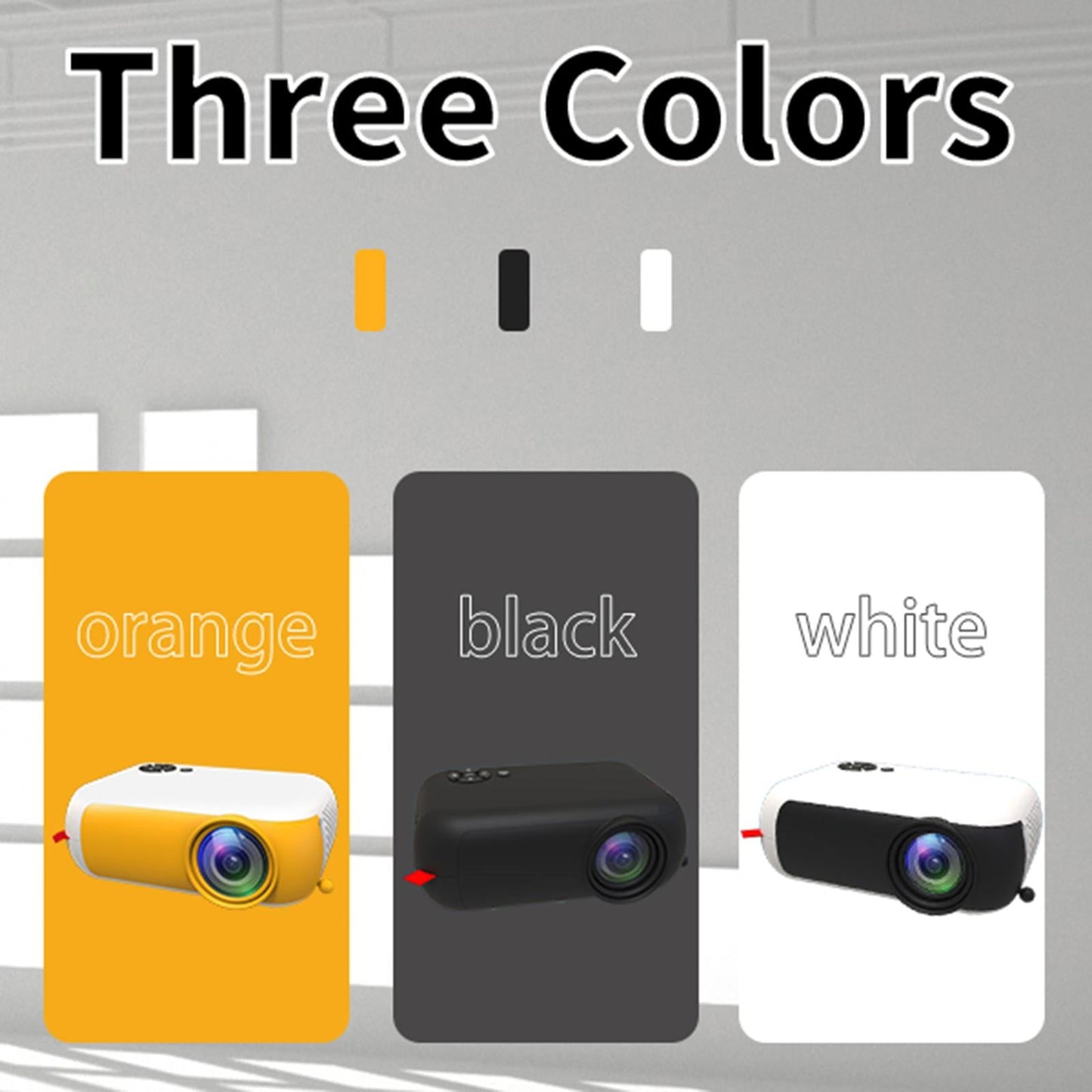 Mini Projector 1080P Home Theater Cinema Kids Gift Remote Control Yellow