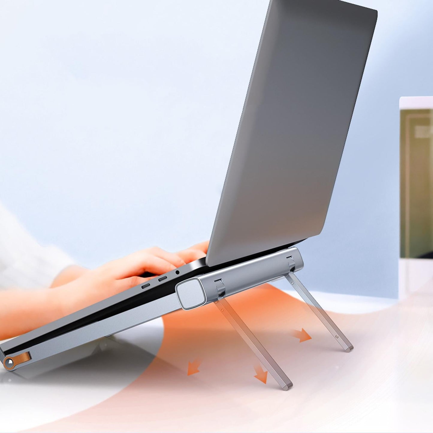 Aluminum Adjustable Foldable Laptop Stand Holder Riser for 11-17.3Laptop"