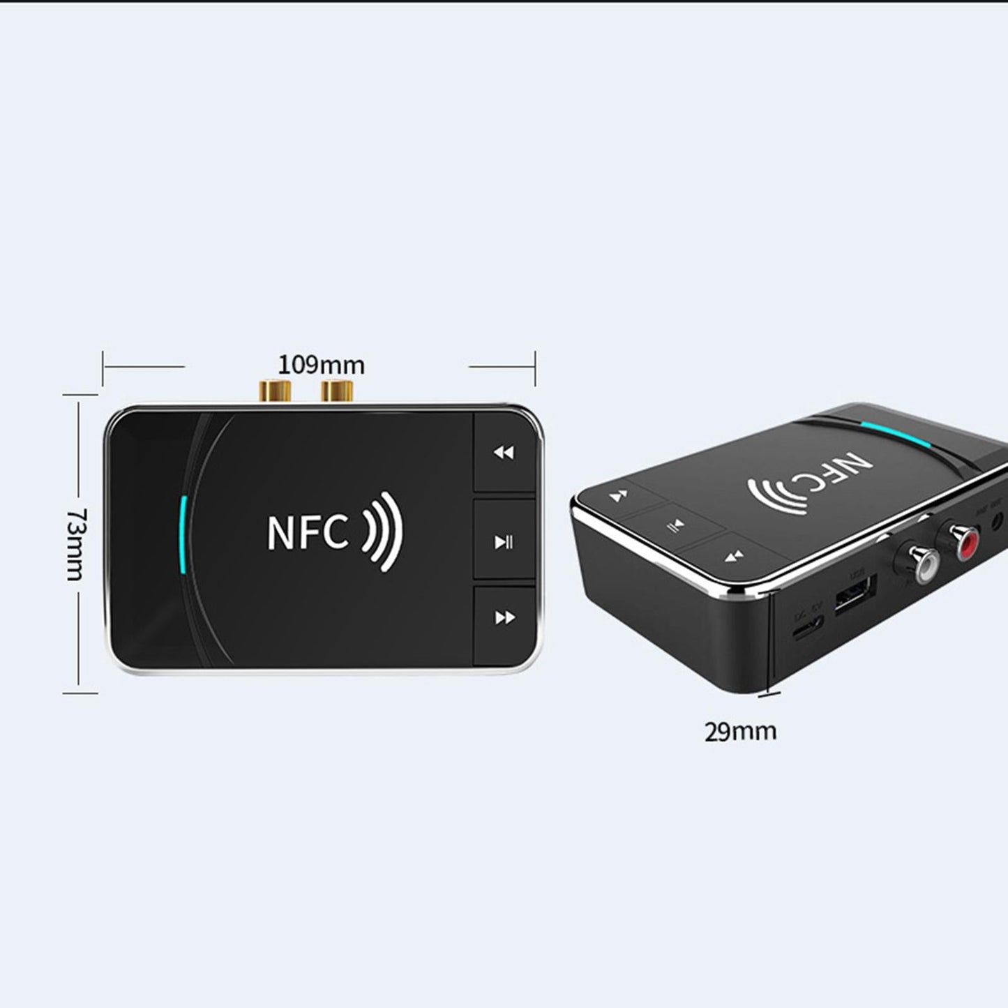 Bluetooth 5.0 Receiver Transmitter FM Stereo 3.5mm AUX Home Sound System