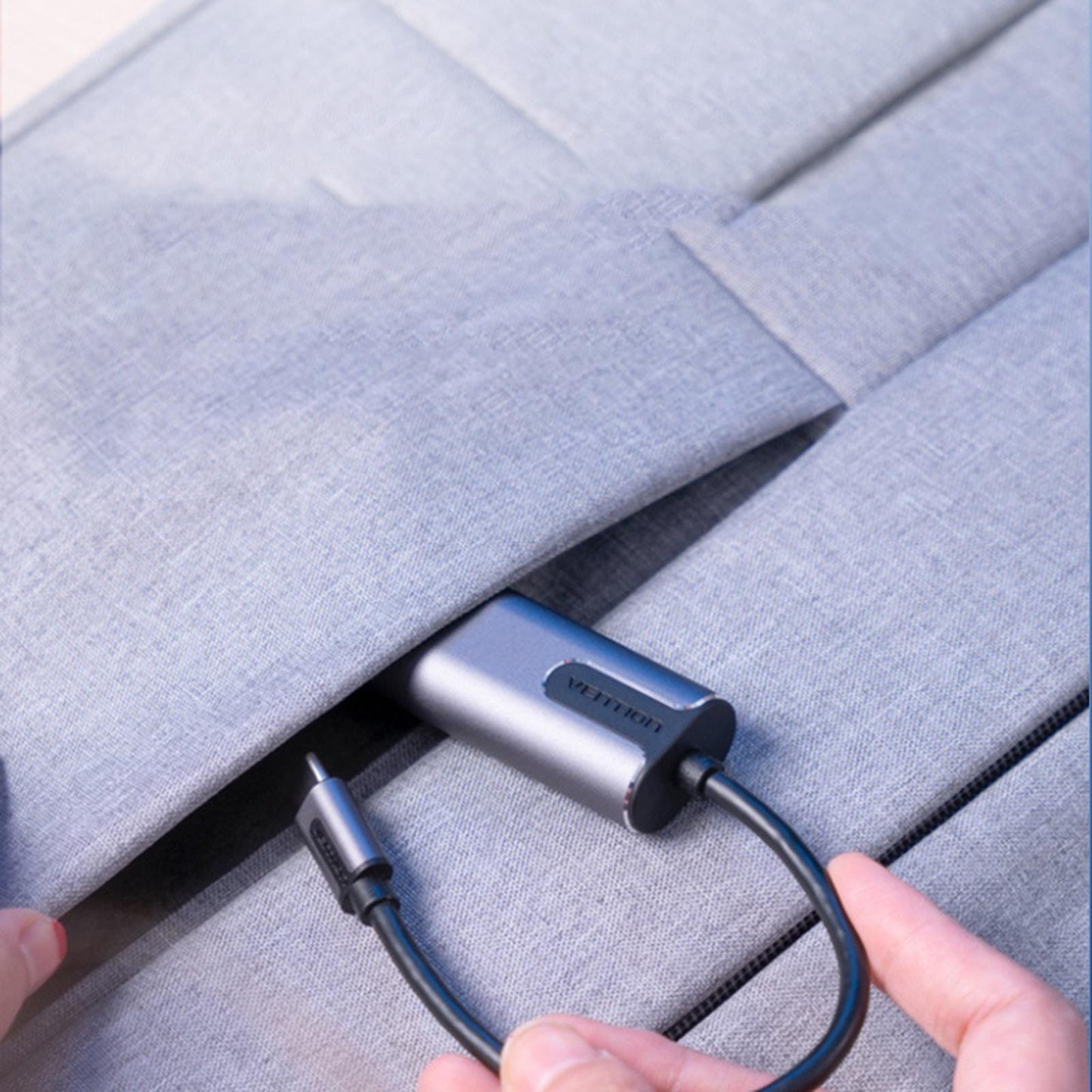 10/100/1000Mbps USB Type C Ethernet Adapter Portable Network Card Gray