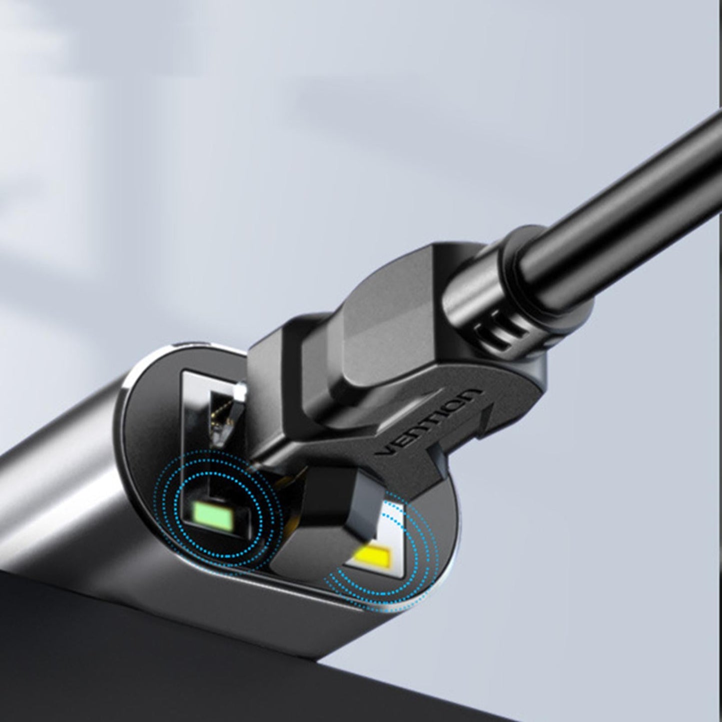 10/100/1000Mbps USB Type C Ethernet Adapter Portable Network Card Gray