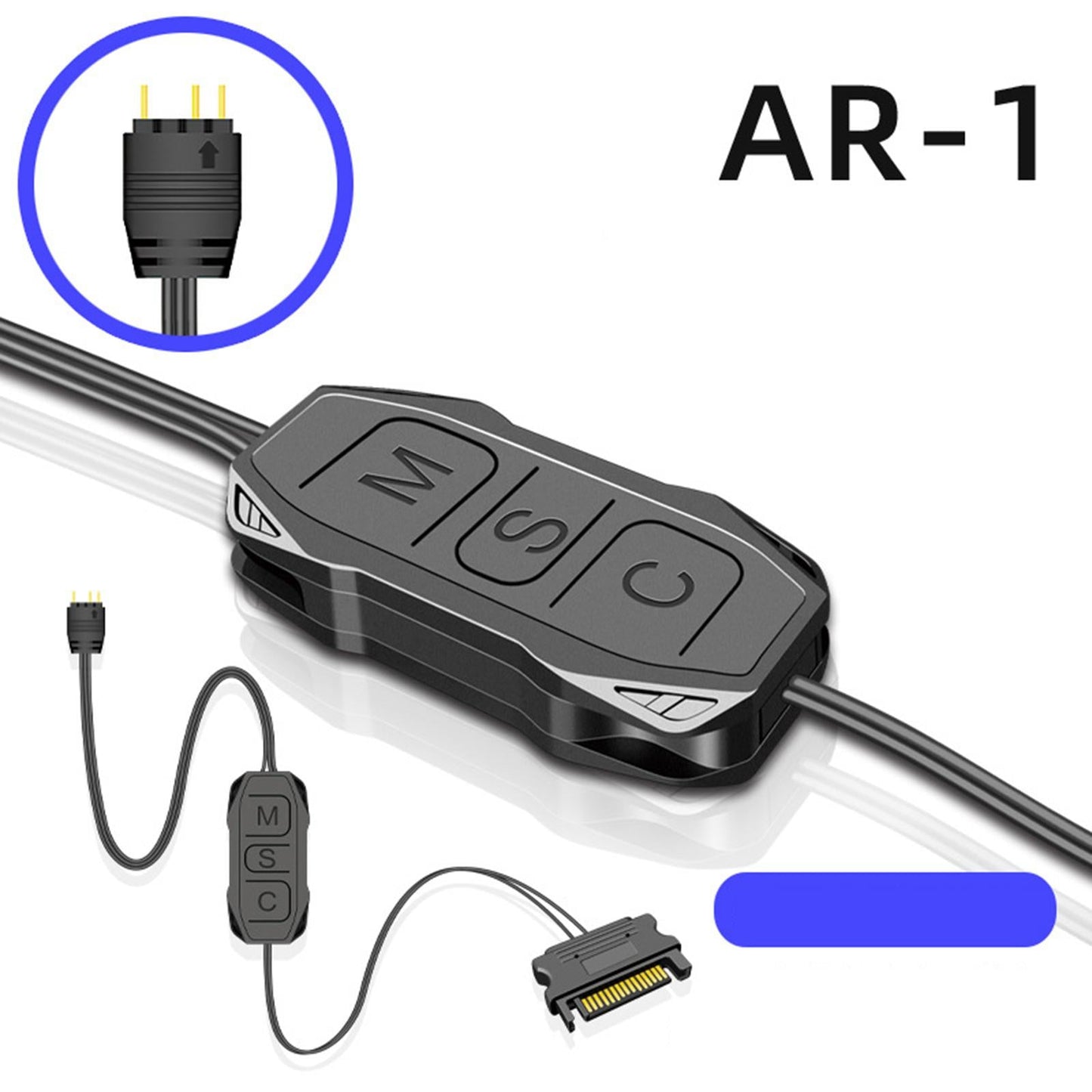 ARGB Controller Remote Control 5V USB Switch 5V 3 Needle for Chassis Fan