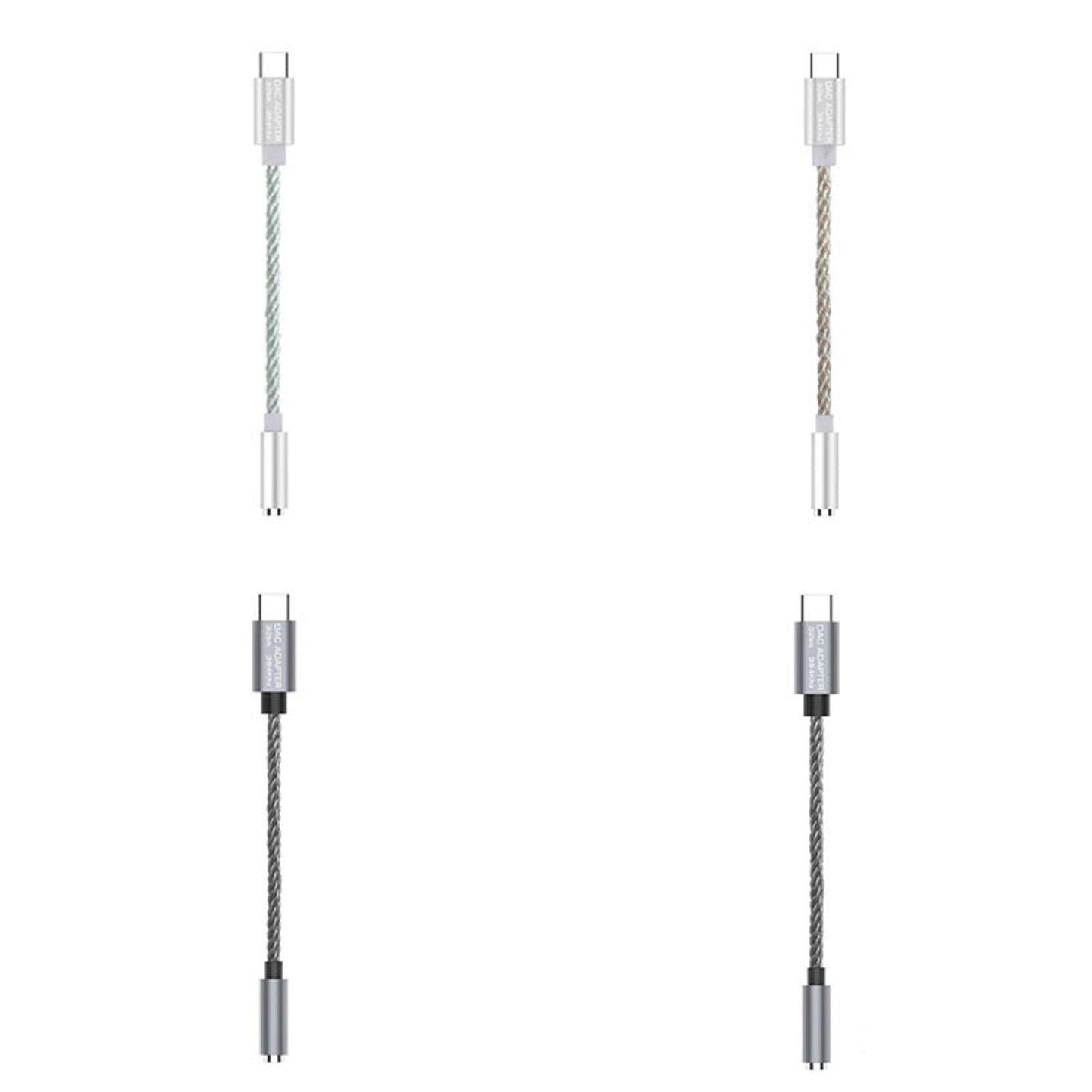 USB C to 3.5mm USB C to Mic Jack External Audio Adapter Black