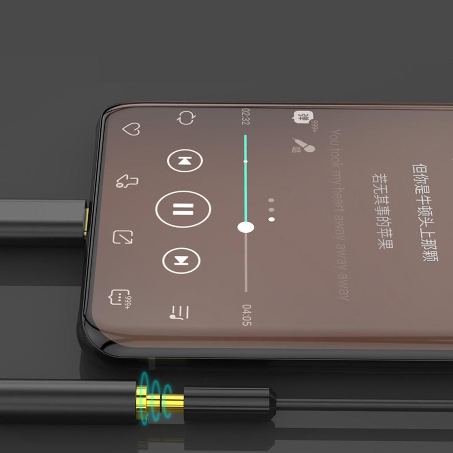 USB C to 3.5mm USB C to Mic Jack External Audio Adapter Black