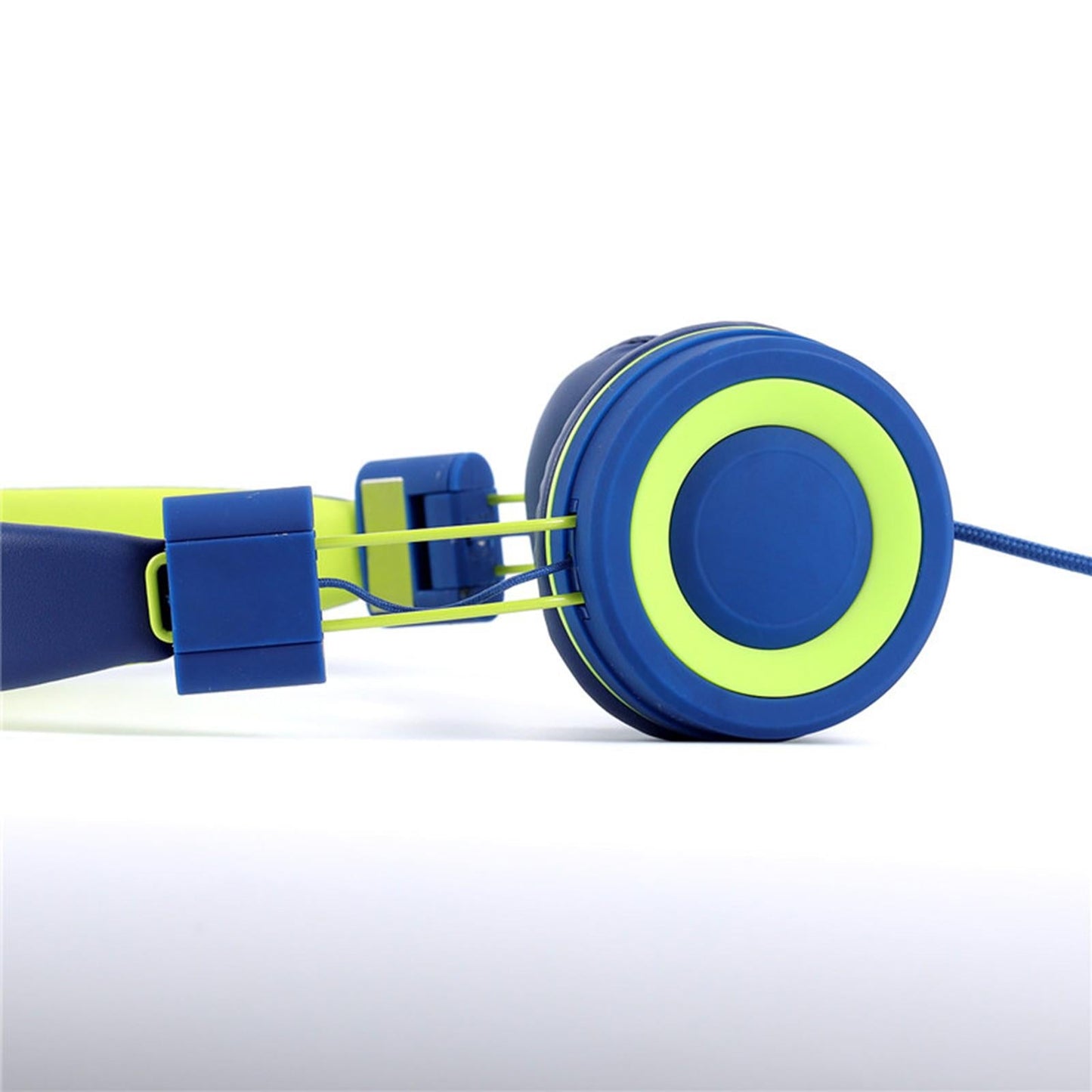 On-Ear Wired Headset Noise Cancellation 3.5mm Socket for School Travel Kids Blue Green