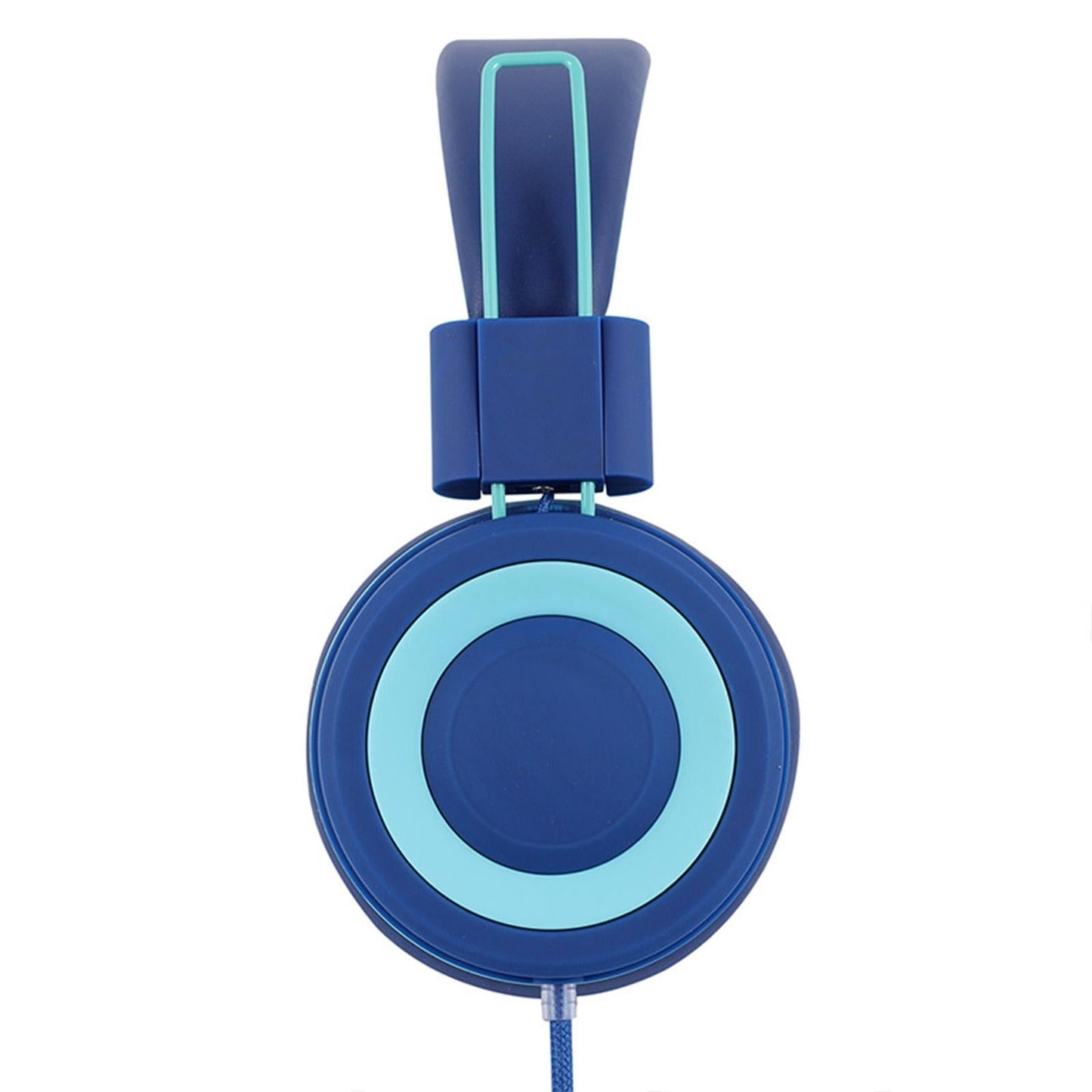 On-Ear Wired Headset Noise Cancellation 3.5mm Socket for School Travel Kids Blue