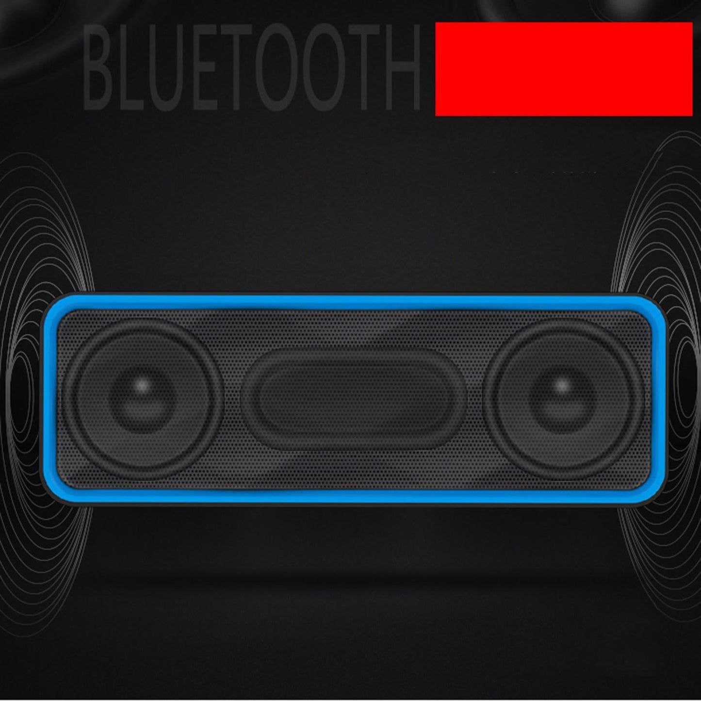 Protable Bluetooth Speaker with FM Radio USB AUX for Smartphones Blue