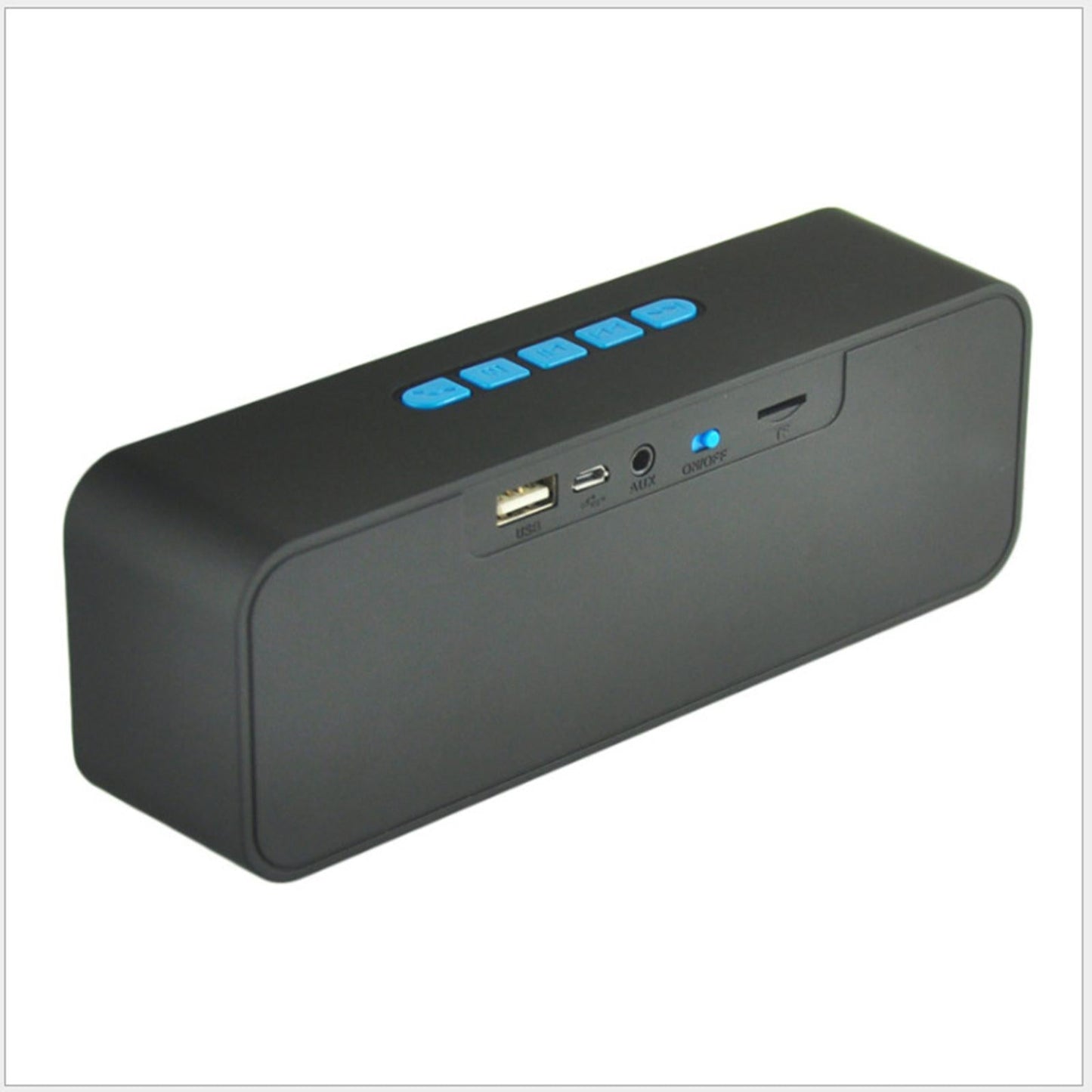 Protable Bluetooth Speaker with FM Radio USB AUX for Smartphones Blue