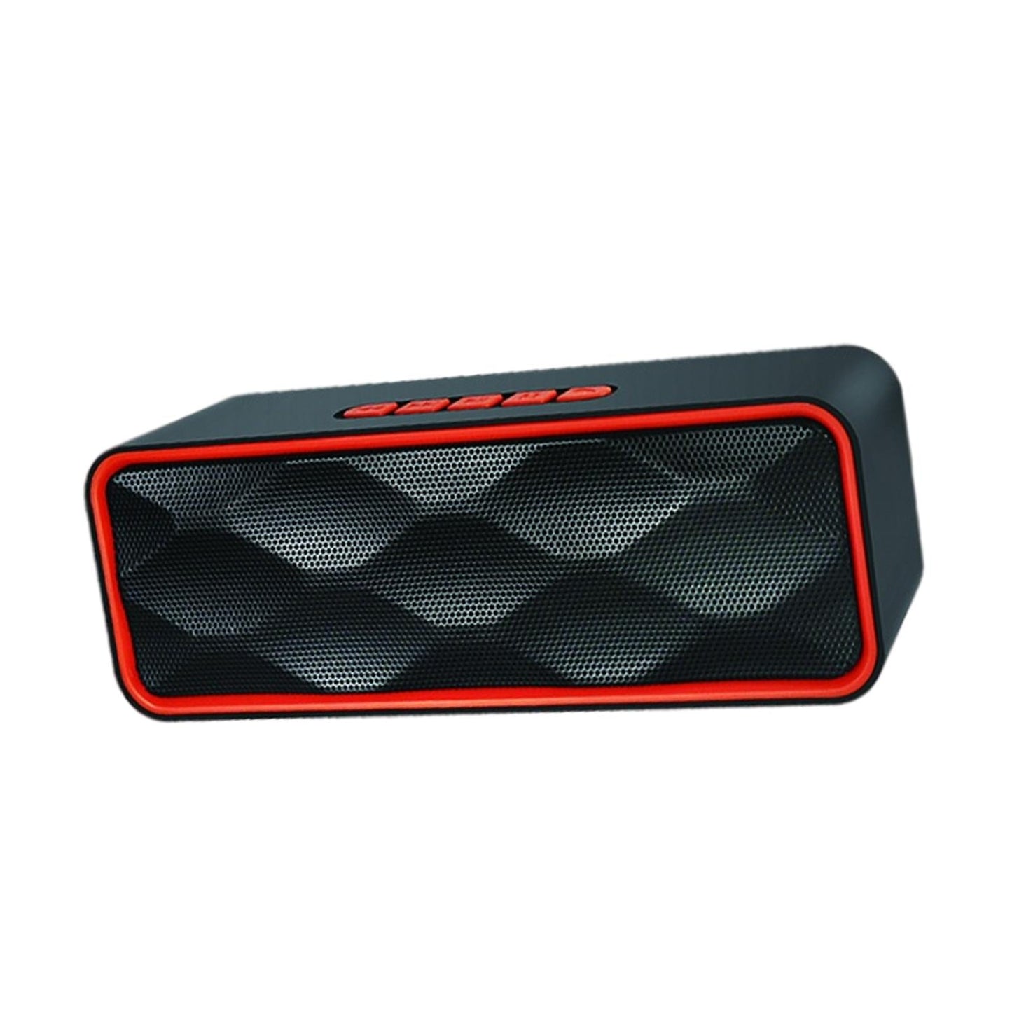 Protable Bluetooth Speaker with FM Radio USB AUX for Smartphones Red