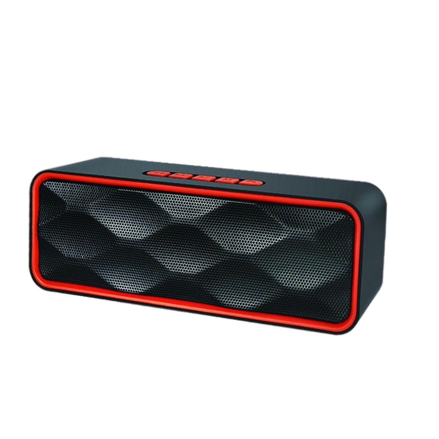 Protable Bluetooth Speaker with FM Radio USB AUX for Smartphones Red