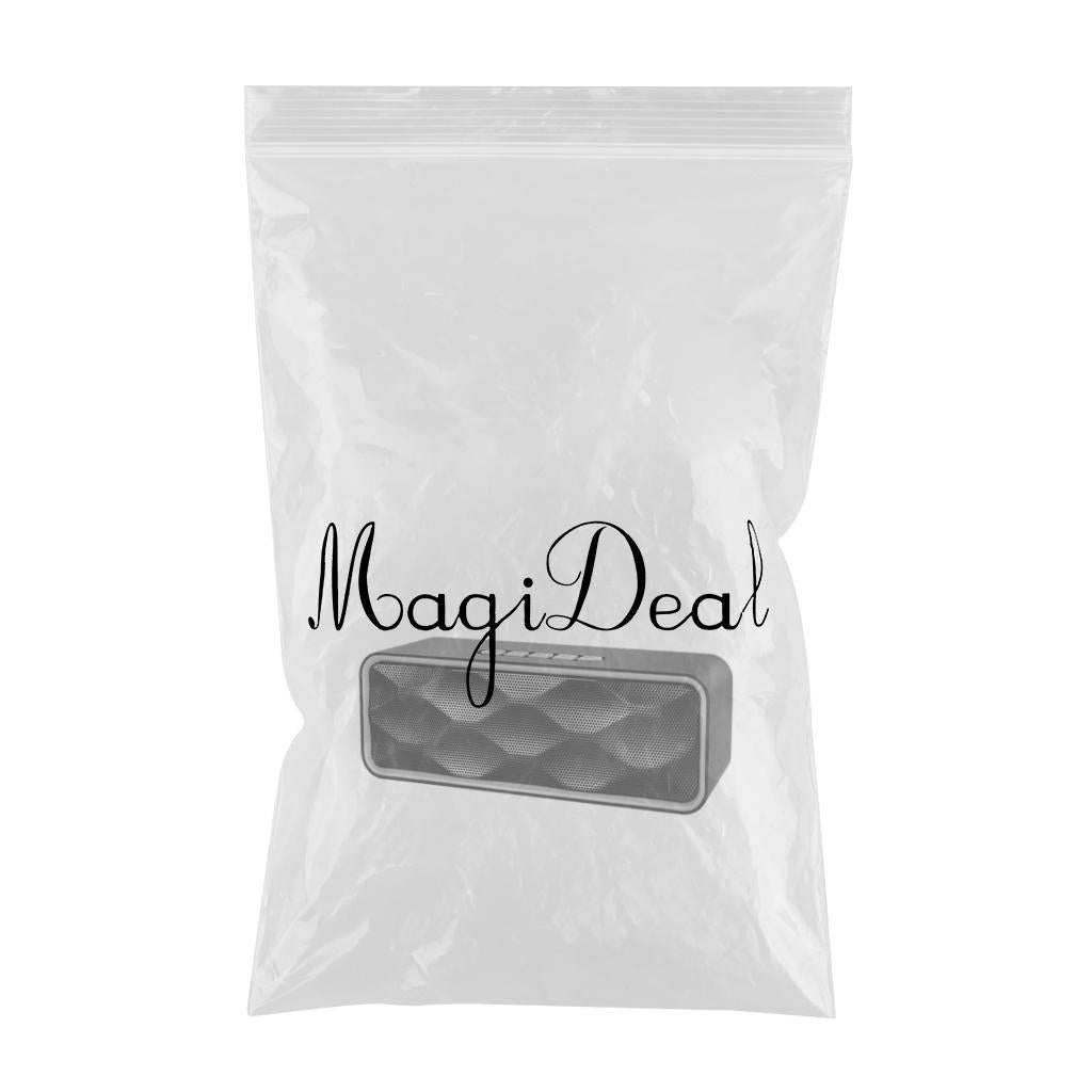 Protable Bluetooth Speaker with FM Radio USB AUX for Smartphones Silver