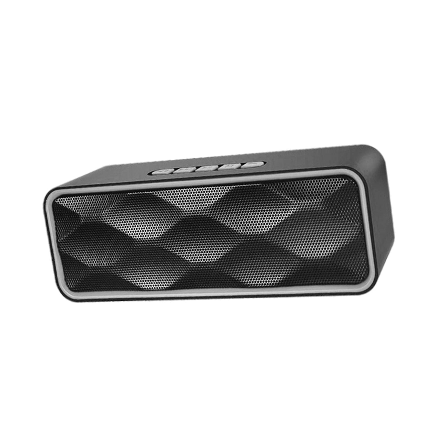 Protable Bluetooth Speaker with FM Radio USB AUX for Smartphones Silver