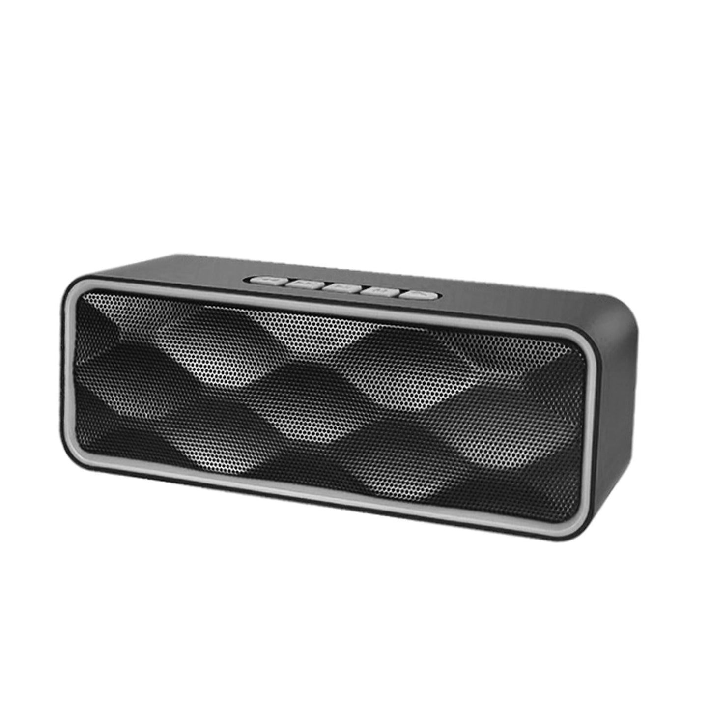 Protable Bluetooth Speaker with FM Radio USB AUX for Smartphones Silver