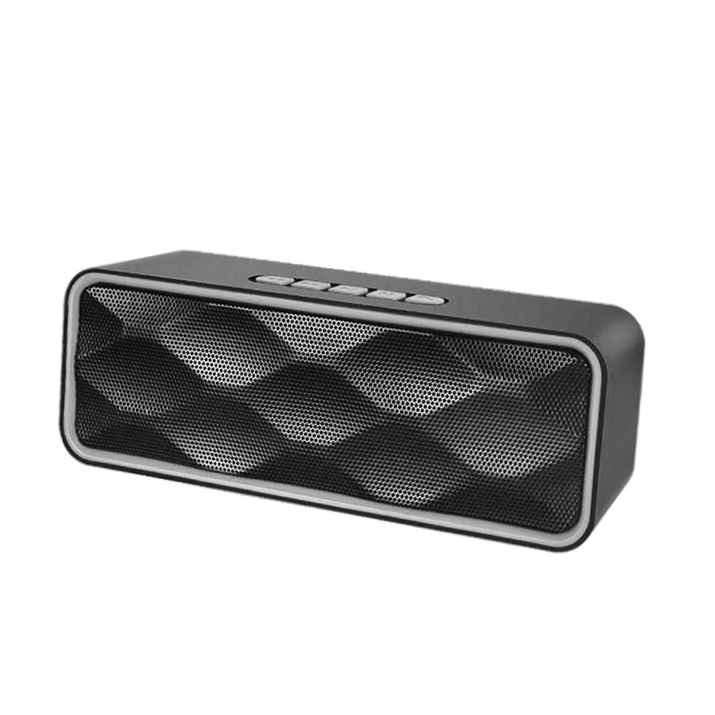 Protable Bluetooth Speaker with FM Radio USB AUX for Smartphones Silver